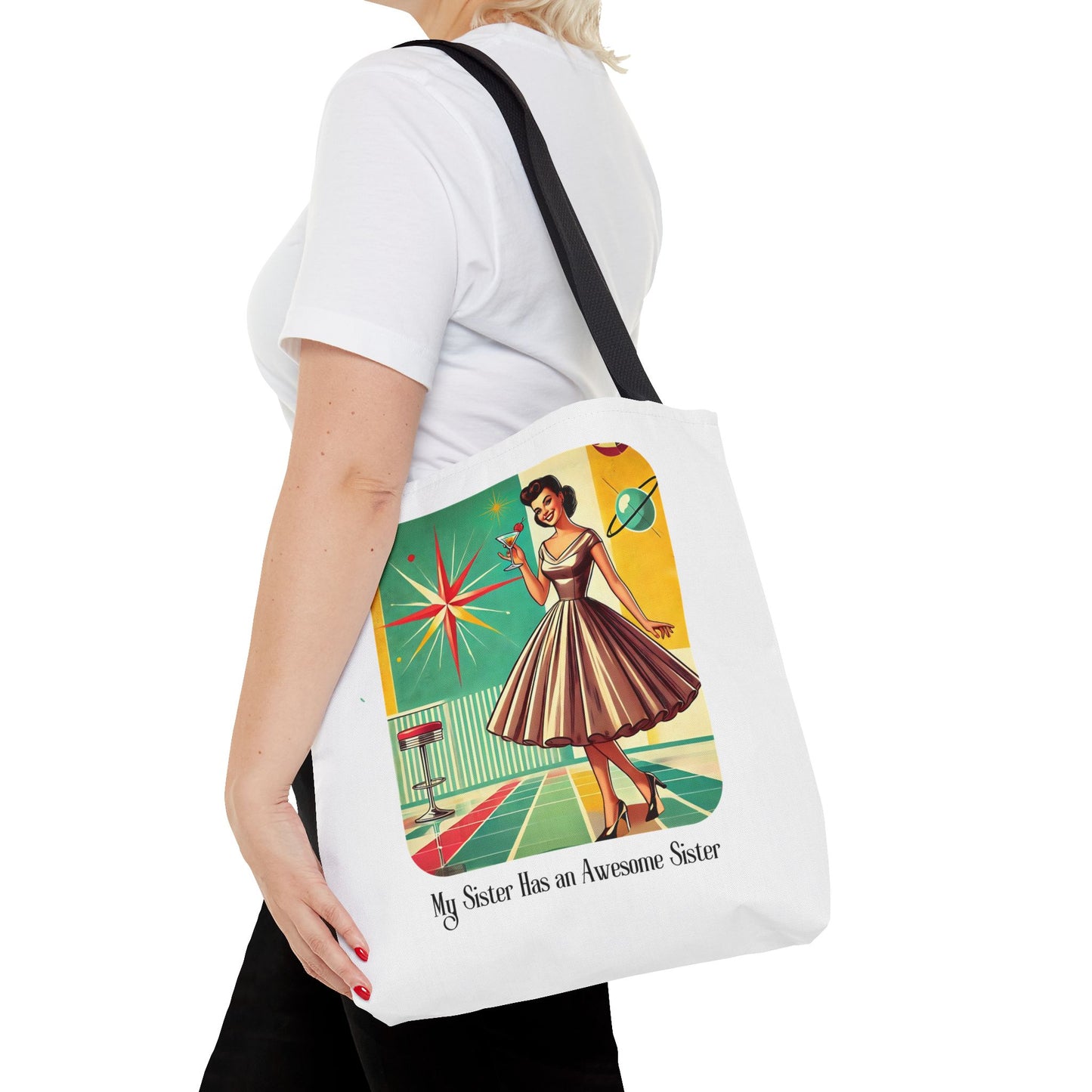 Mid-Century Awesome Sister Tote Bag | Sister Gift