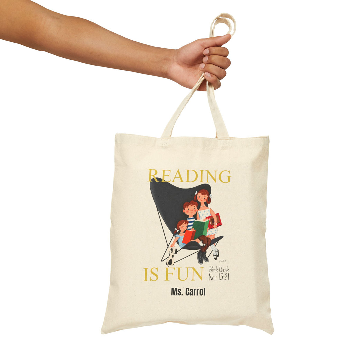Reading Is Fun Retro Book Tote Bag (1953)