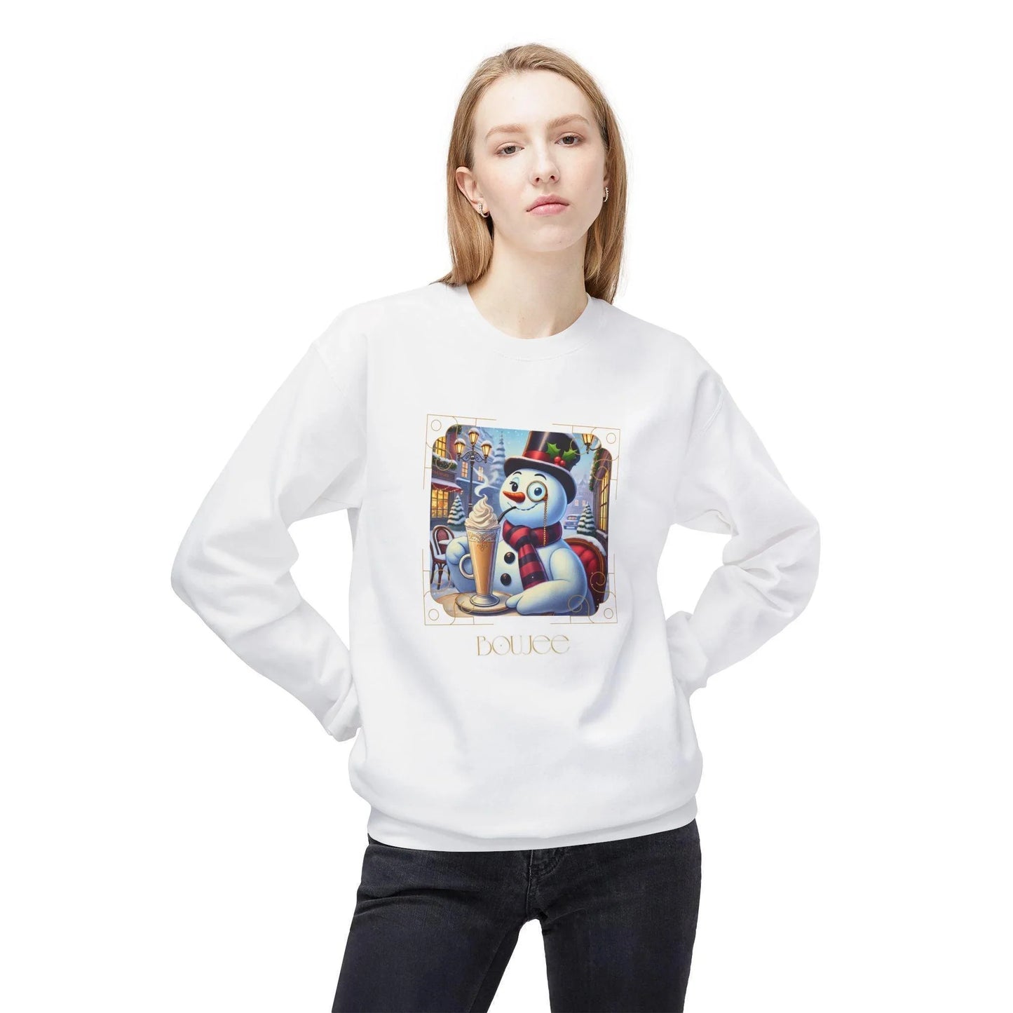 ☃️ Boujee Snowman ☕ Unisex Fleece Sweatshirt ✨ - Whippie's