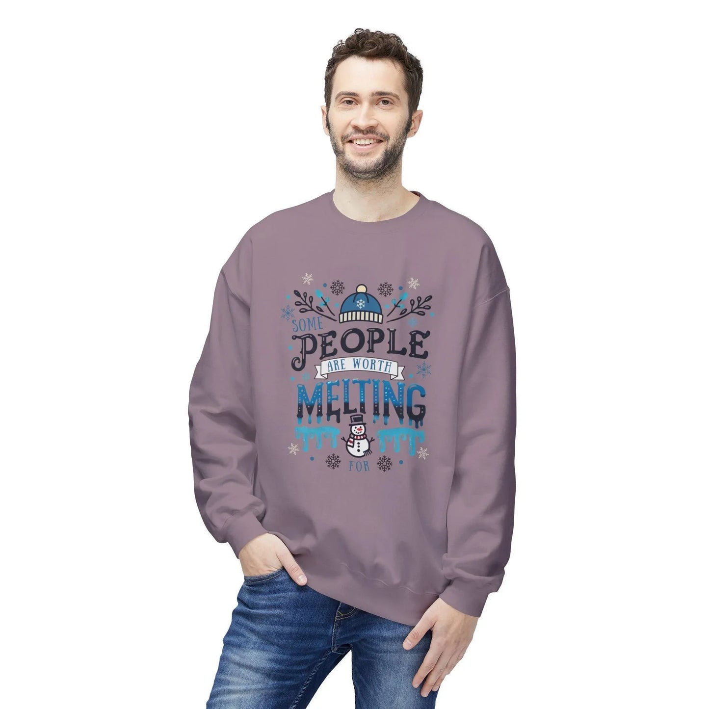☃️ Some People are Worth Melting For ❤️ Unisex Fleece Sweatshirt ✨ - Whippie's