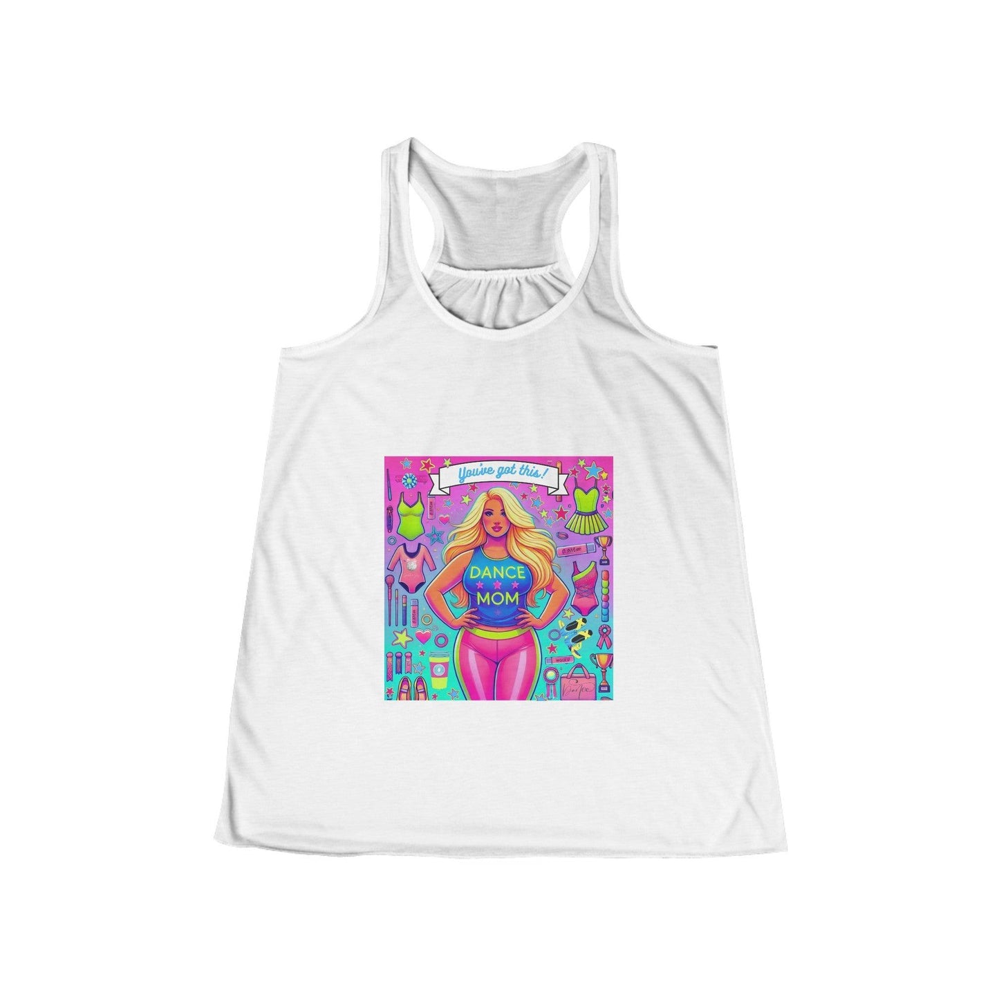 Dance Mom: You've Got This - Blonde Mom - Curvy - Women's Flowy Racerback Tank - Whippie's