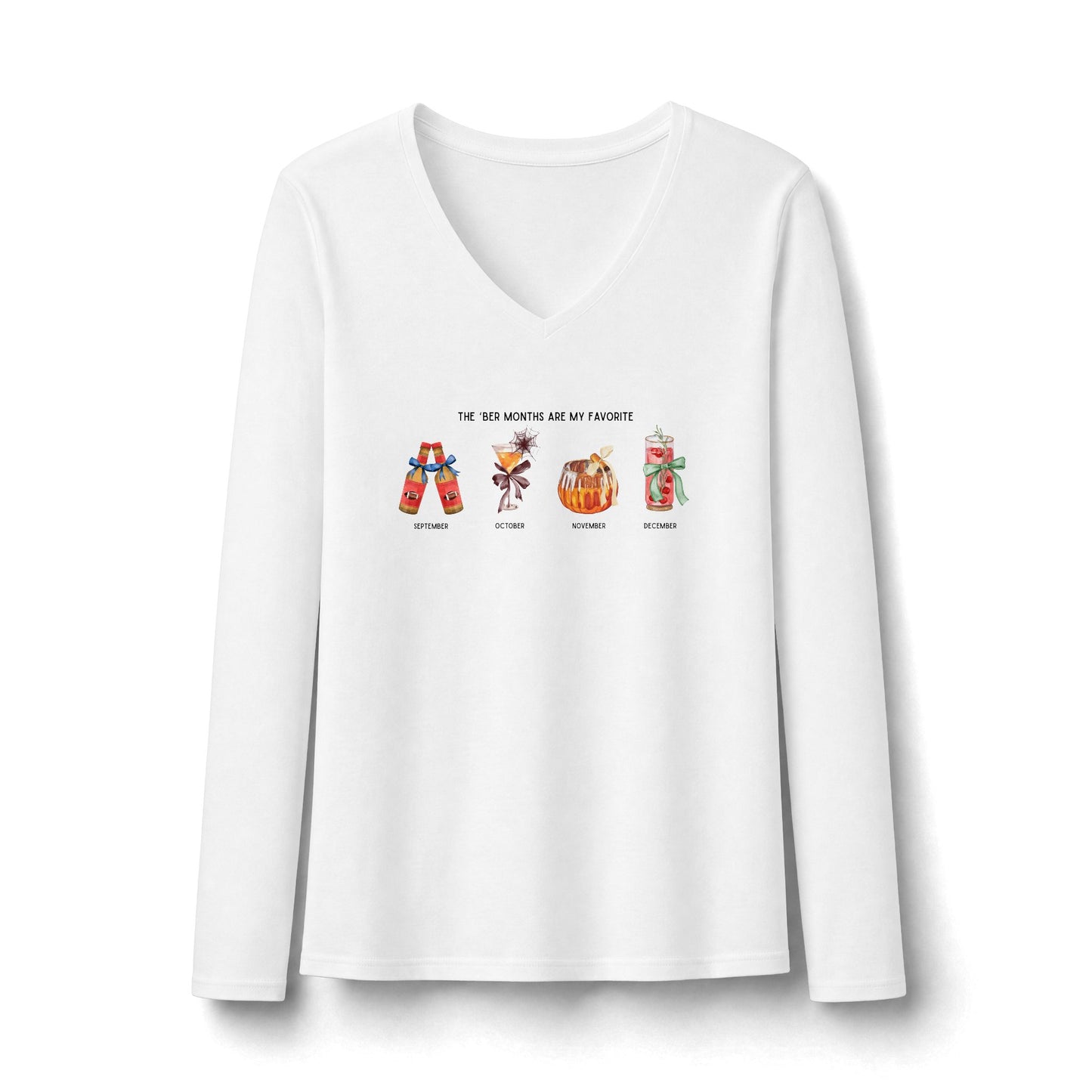 Women's V-Neck 'Very Important' Graphic Long Sleeve Tee