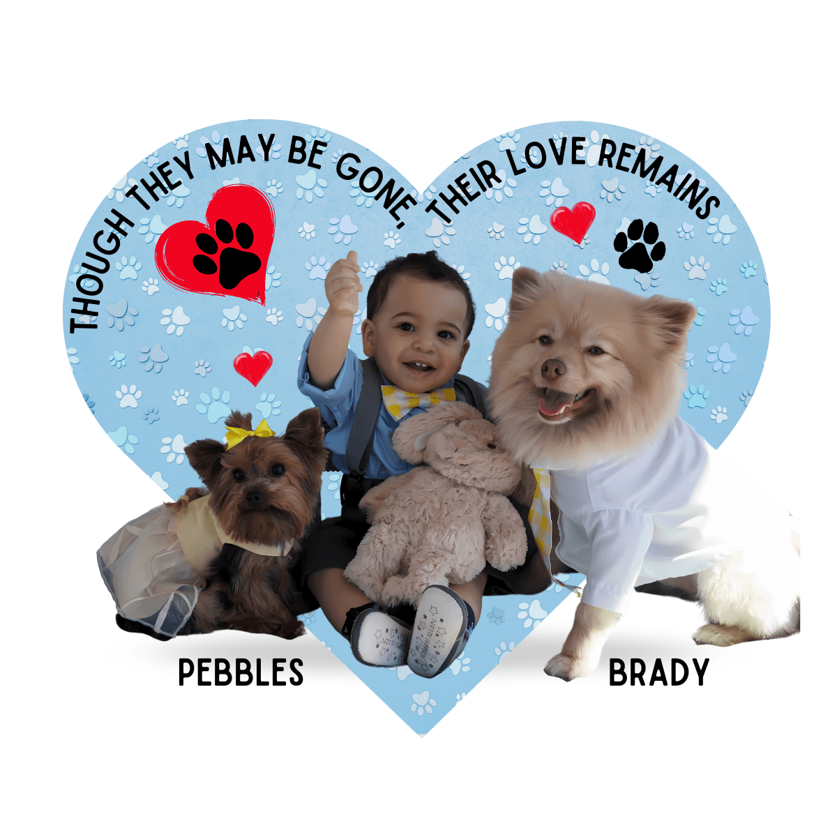 Paw Prints on My Heart Weekender Tote - Though They May Be Gone, Their Love Remains 🐾💙 - Whippie's