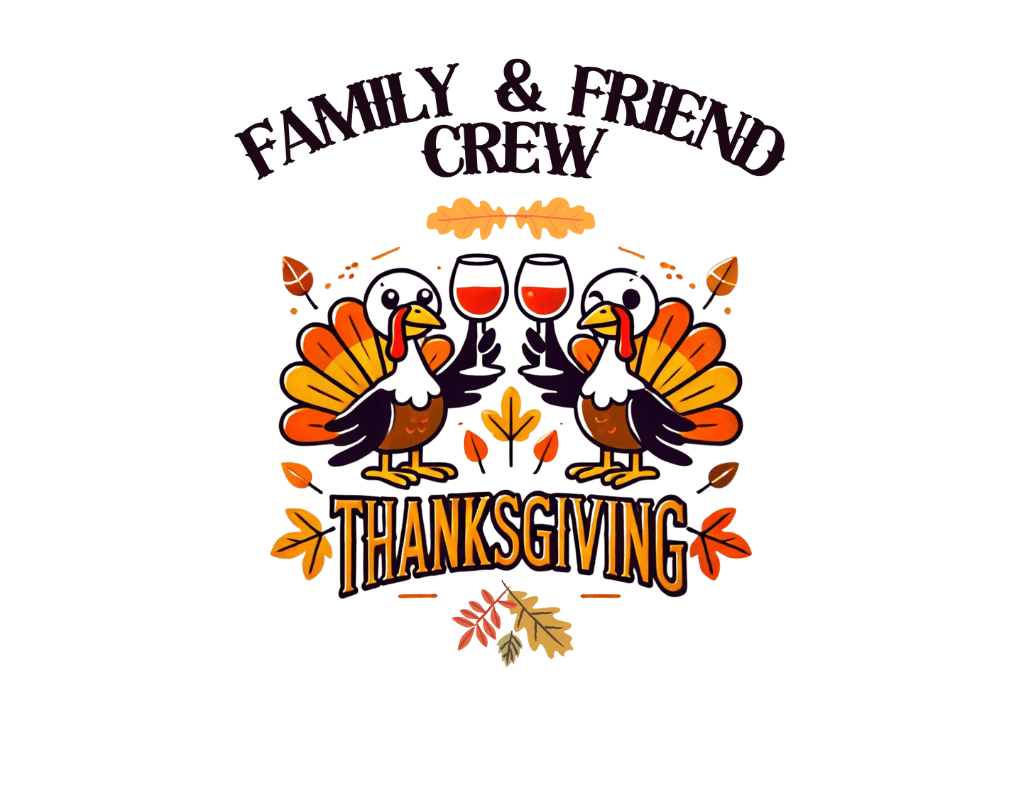 Thanksgiving Family & Friends Crew - Gobble 'Til You Wobble with Your Favorite Crew! š¦š Unisex T-Shirt - Whippie's