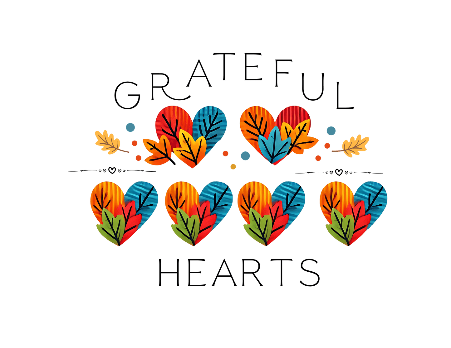 Grateful Hearts - A Family Affair 🧡💛❤️ - Six Hearts - Unisex T-Shirt - Whippie's