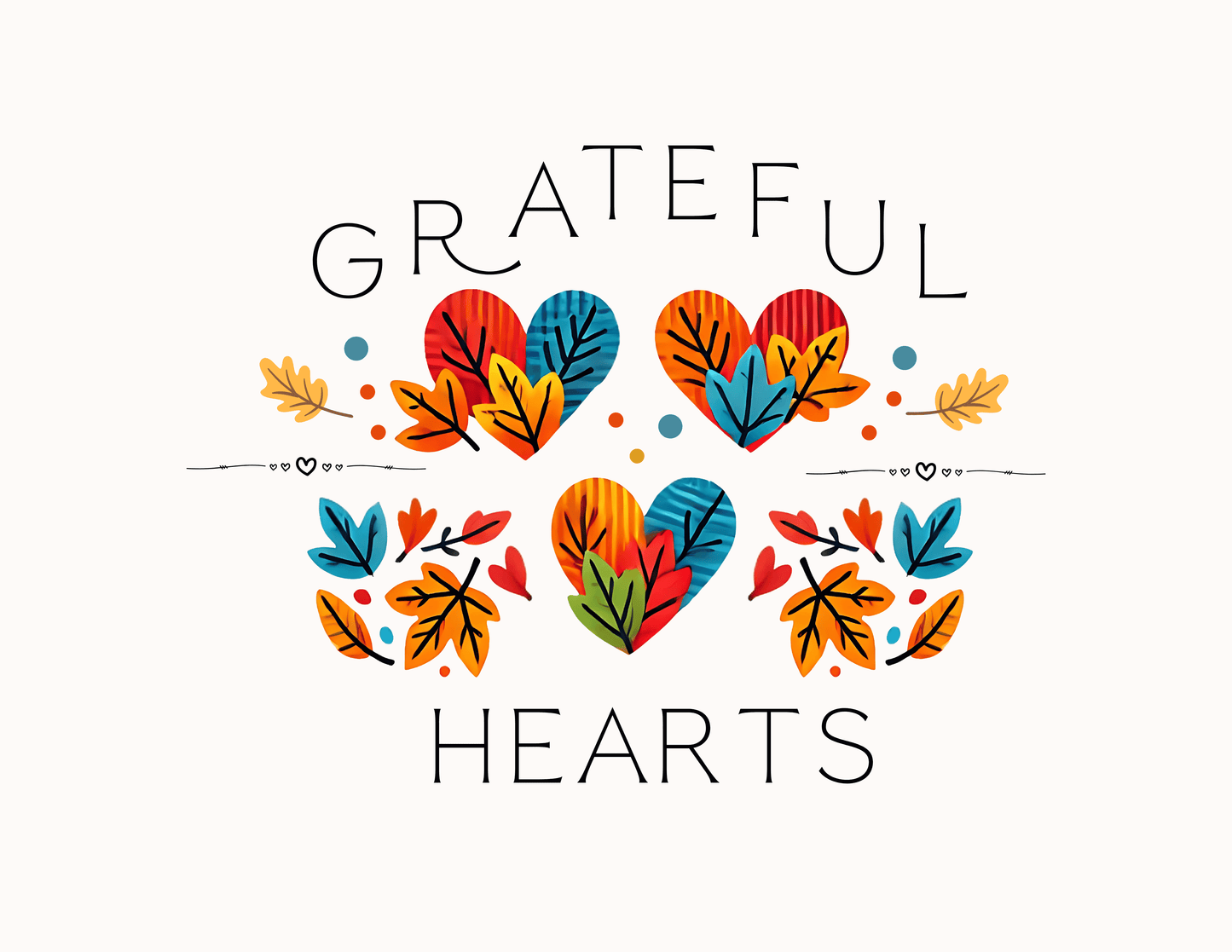 Grateful Hearts - A Family Affair 🧡💛❤️ - Three Hearts - Unisex T-Shirt - Whippie's