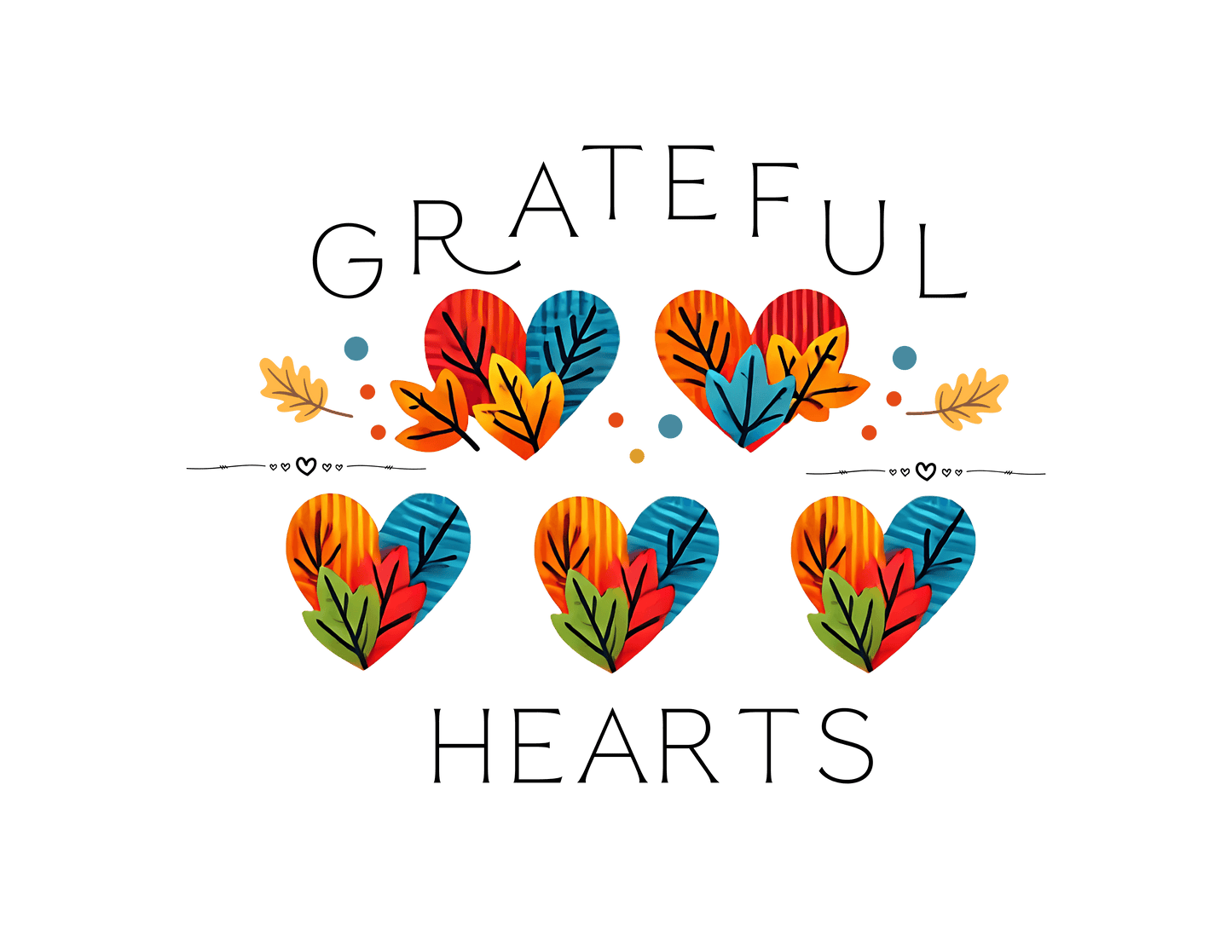 Grateful Hearts - A Family Affair 🧡💛❤️ - Five Hearts - Unisex T-Shirt - Whippie's