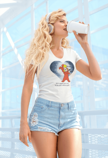 Good Little Witch- Spread Joy and Self-Love ✨- Unisex Jersey Short Sleeve V-Neck Tee - Whippie's