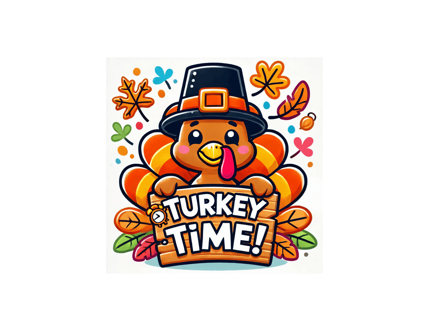 Thanksgiving Collection: “Turkey Time” Baby Onesie Time for Turkey! - Whippie's