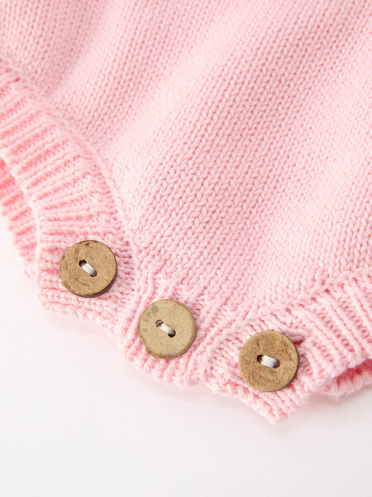 Baby cotton candy cane bow knit Christmas romper, additional product photograph 5