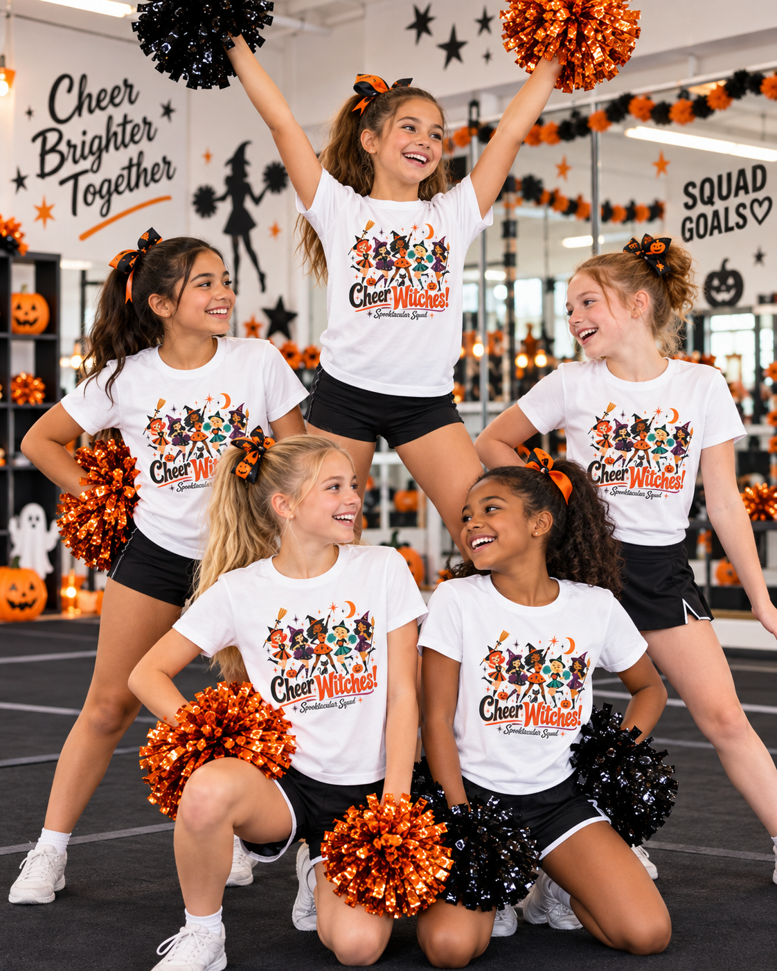 Halloween Shirt | Cheer Witches! Spooktacular Squad Youth Tee – product image 4