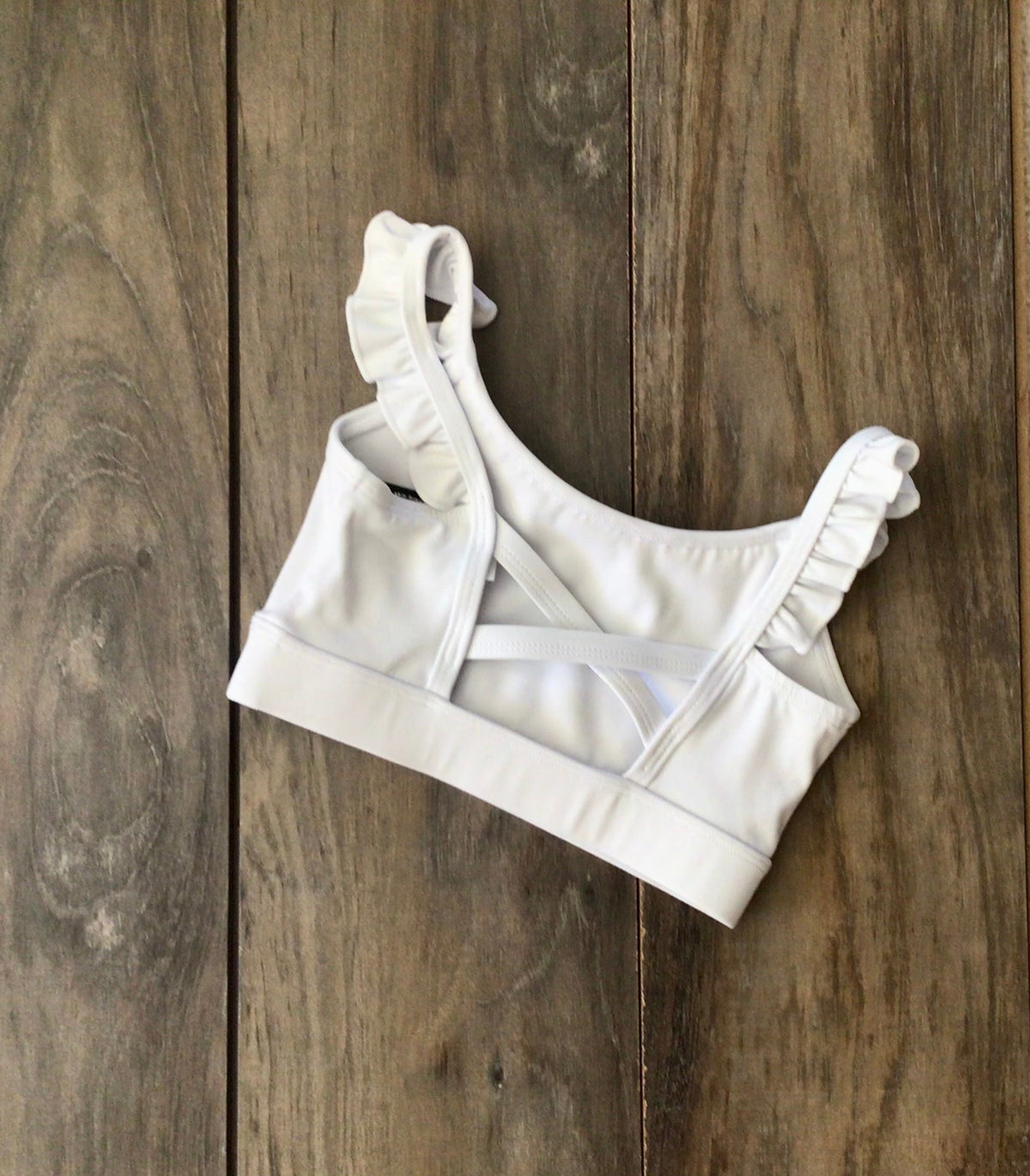 Phoenix White Ruffle Top girls dance top alternate view