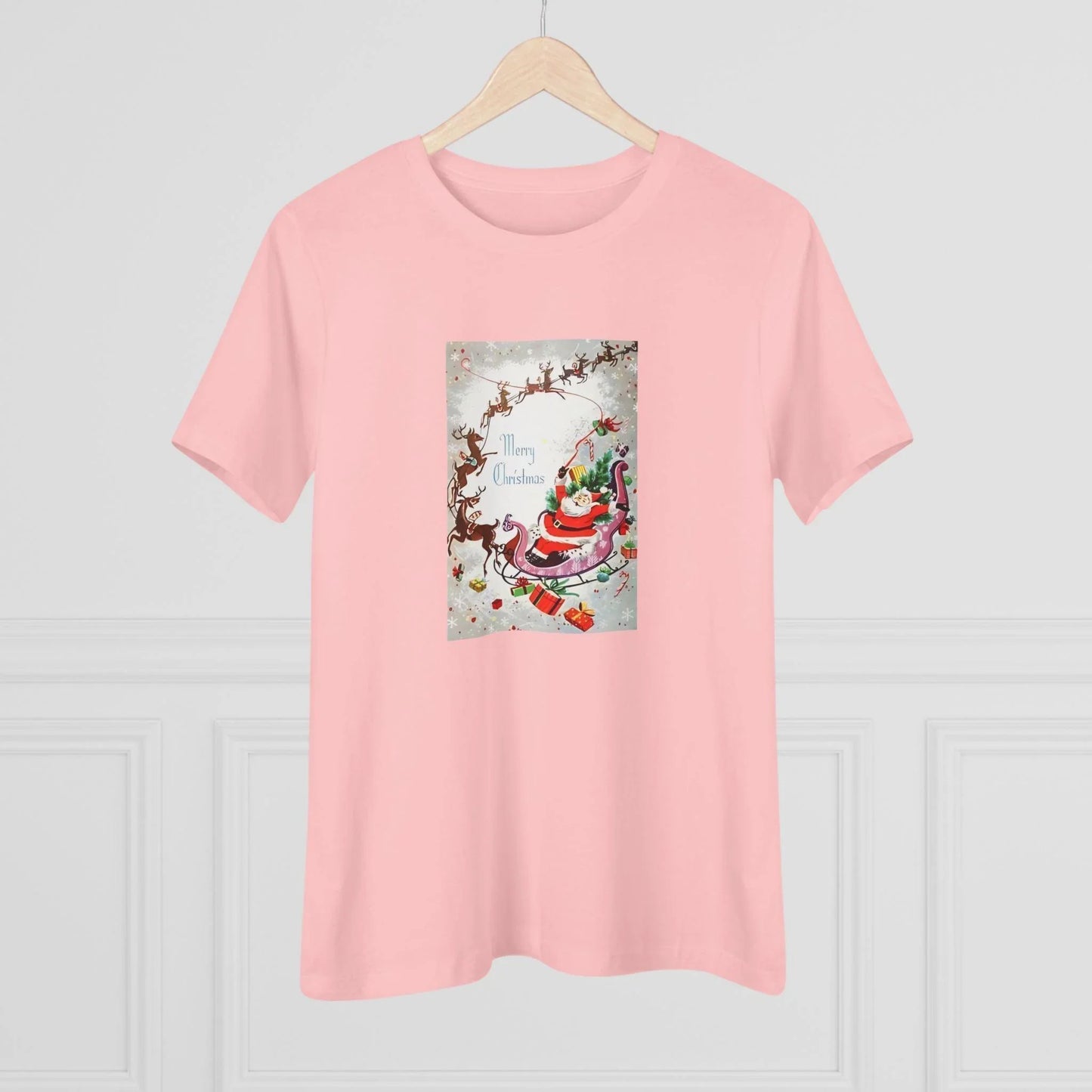 Merry Christmas - Santa and His Sleigh - Women's Tee - Whippie's