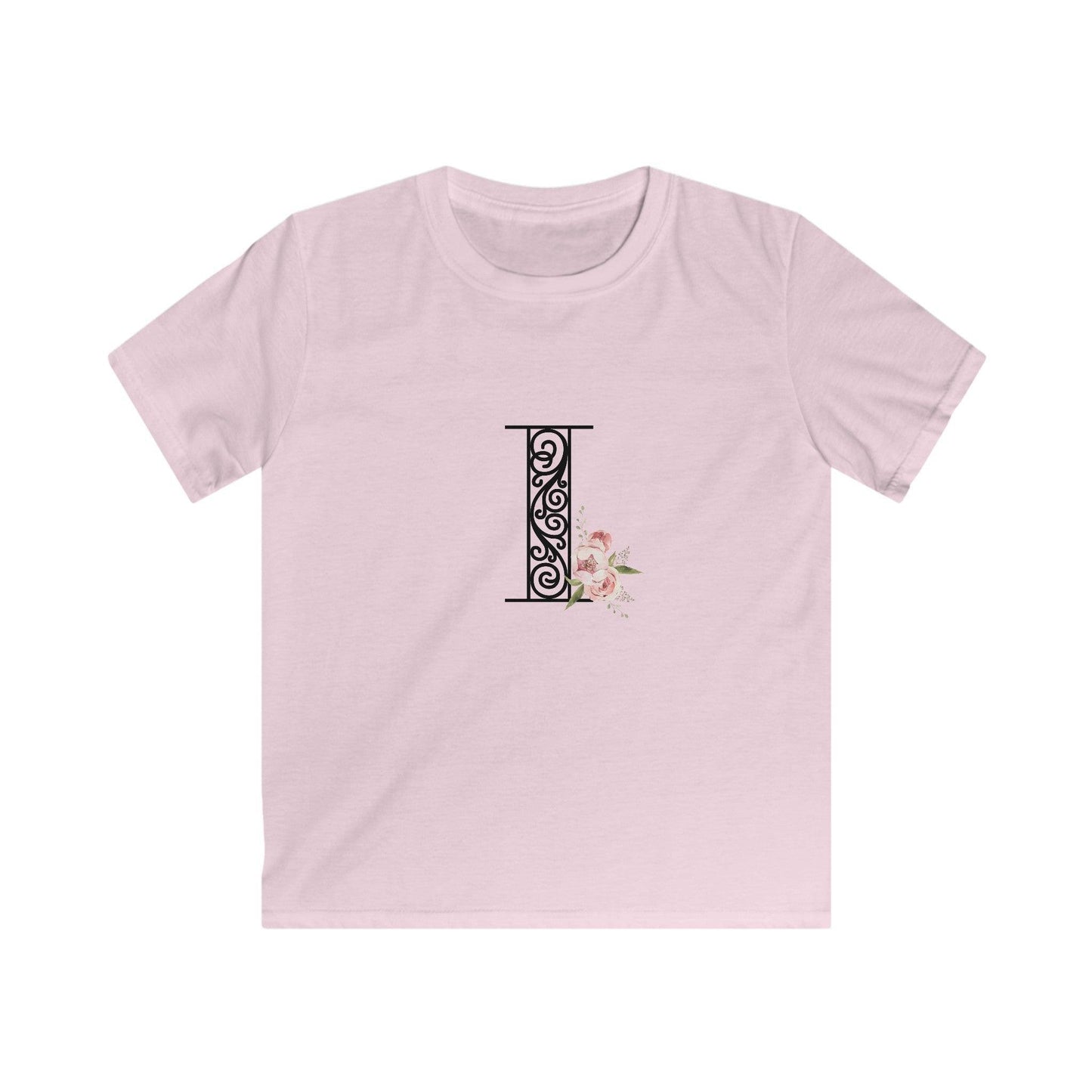 Floral Letters: Letter I - Kids Softstyle Tee - Whippie's