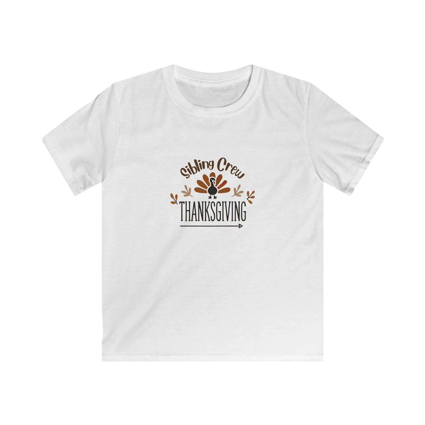 Thanksgiving Sibling Crew - Kids Softstyle Tee - Whippie's