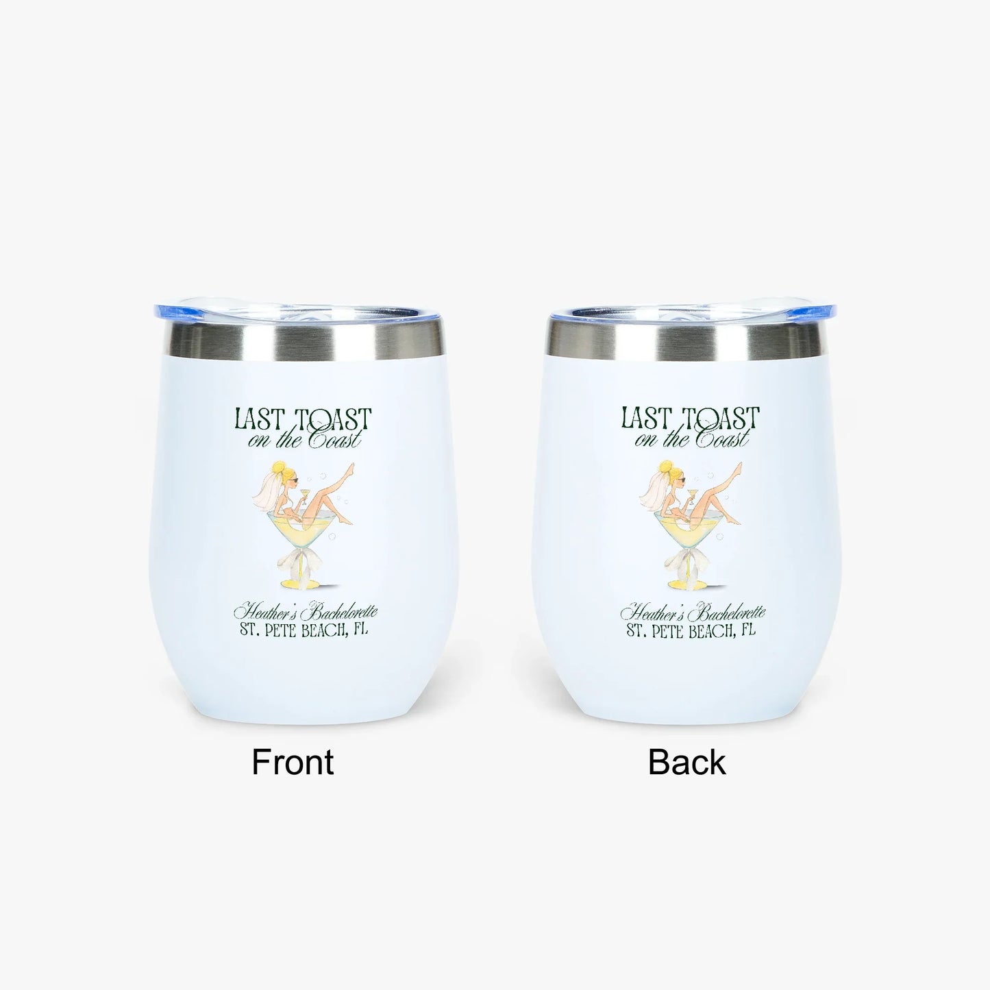 Last Toast on the Coast 12oz Insulated Wine Tumbler - Personalizable