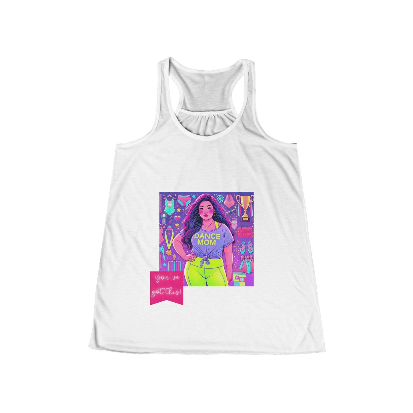 Dance Mom: You've Got This - Asian Mom - Women's Flowy Racerback Tank - Whippie's