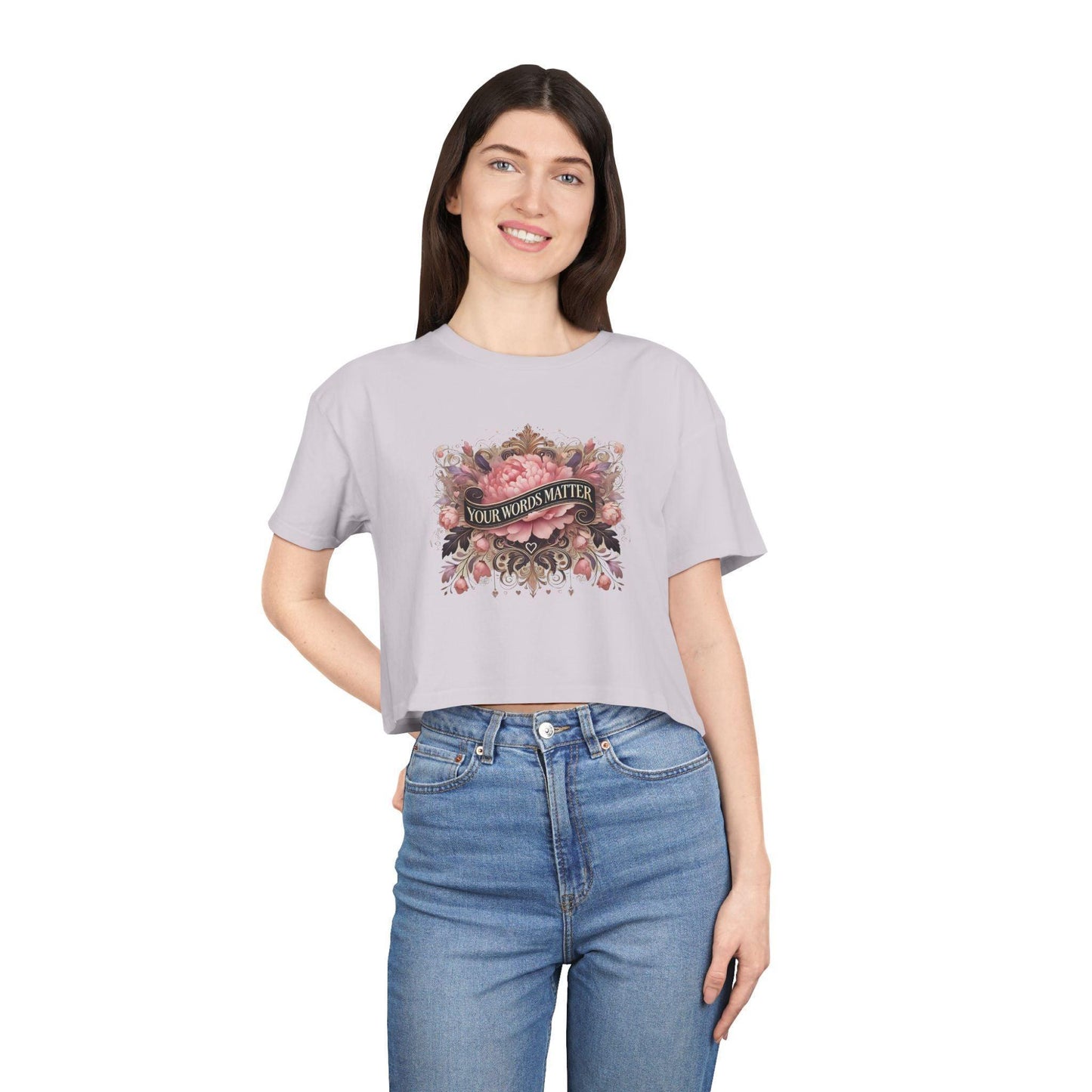 ๐ผ Your Words Matter ๐ฌ Women's Crop Tee ๐ธ - Whippie's