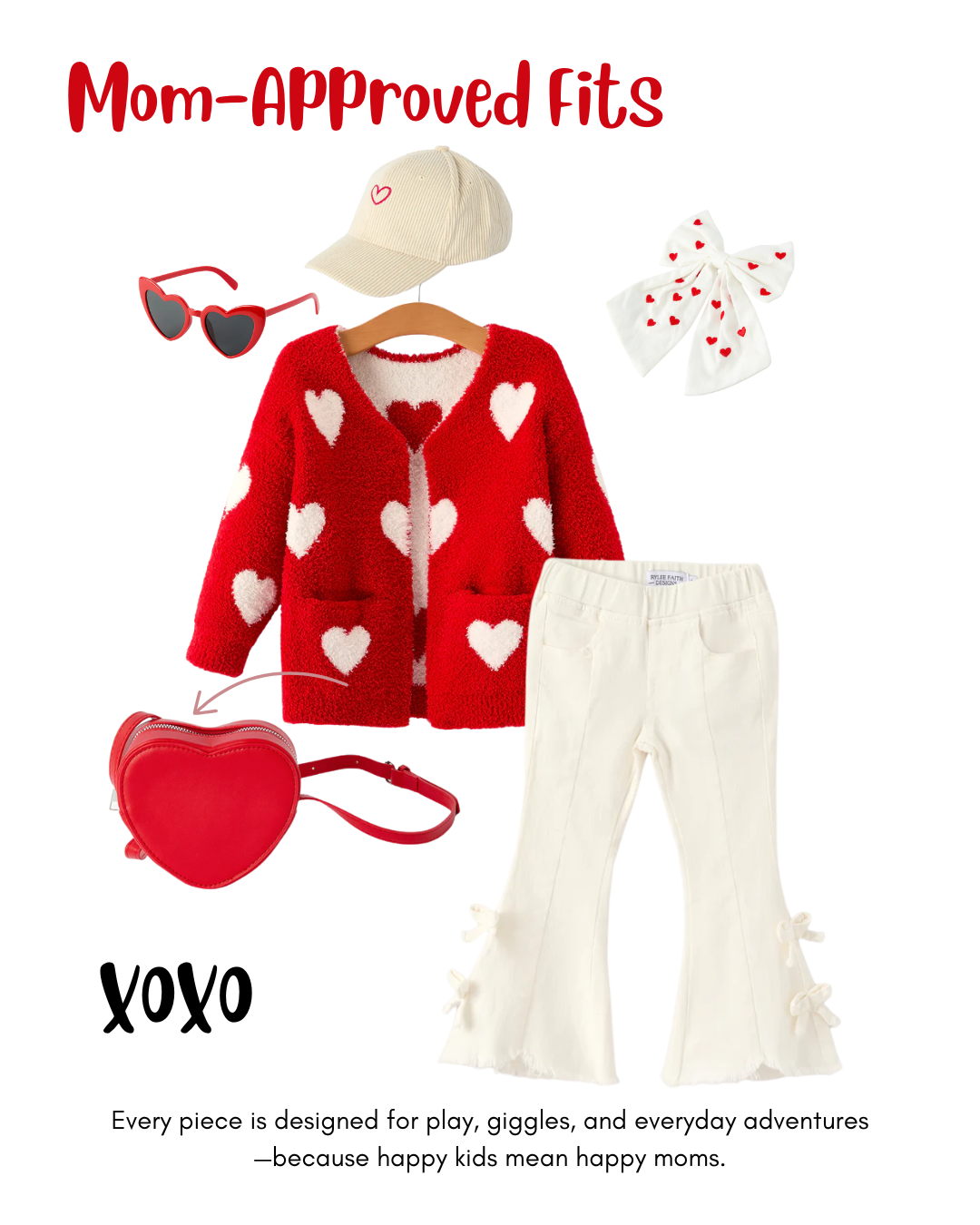 Charming White Denim Pantsss with Cute Bows