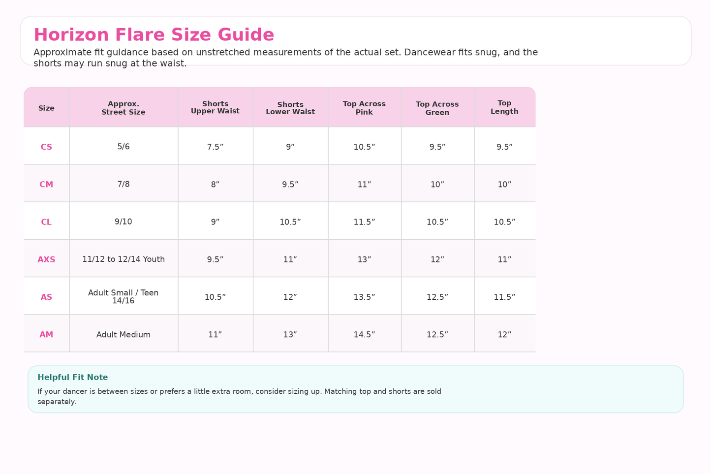 Horizon Flare Shorts | Girls Dancewear