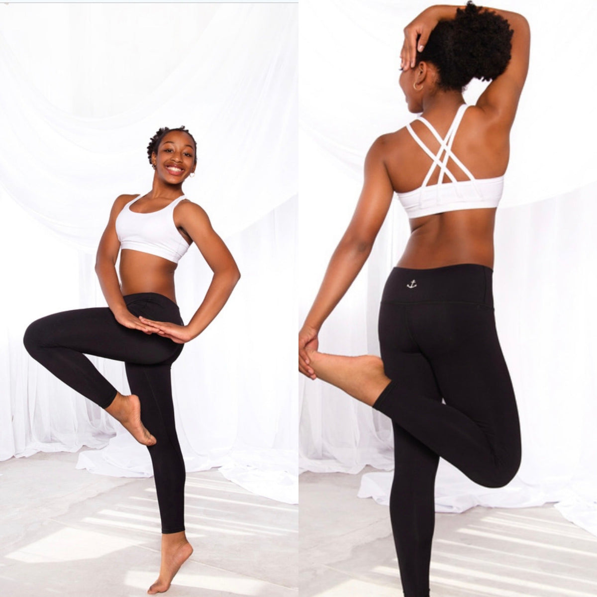 Atlas White Bra Top girls dance top front view