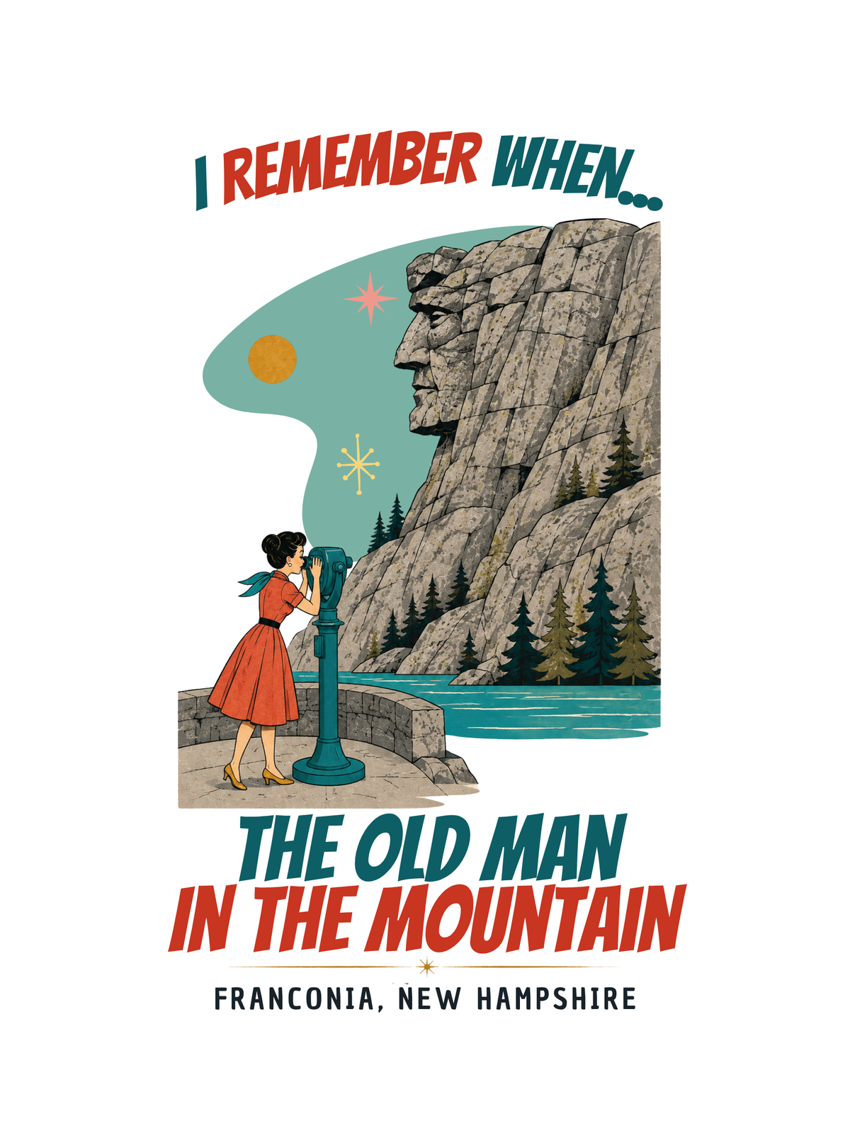 Old Man of the Mountain Poster | I Remember When 18×24 Wall Art