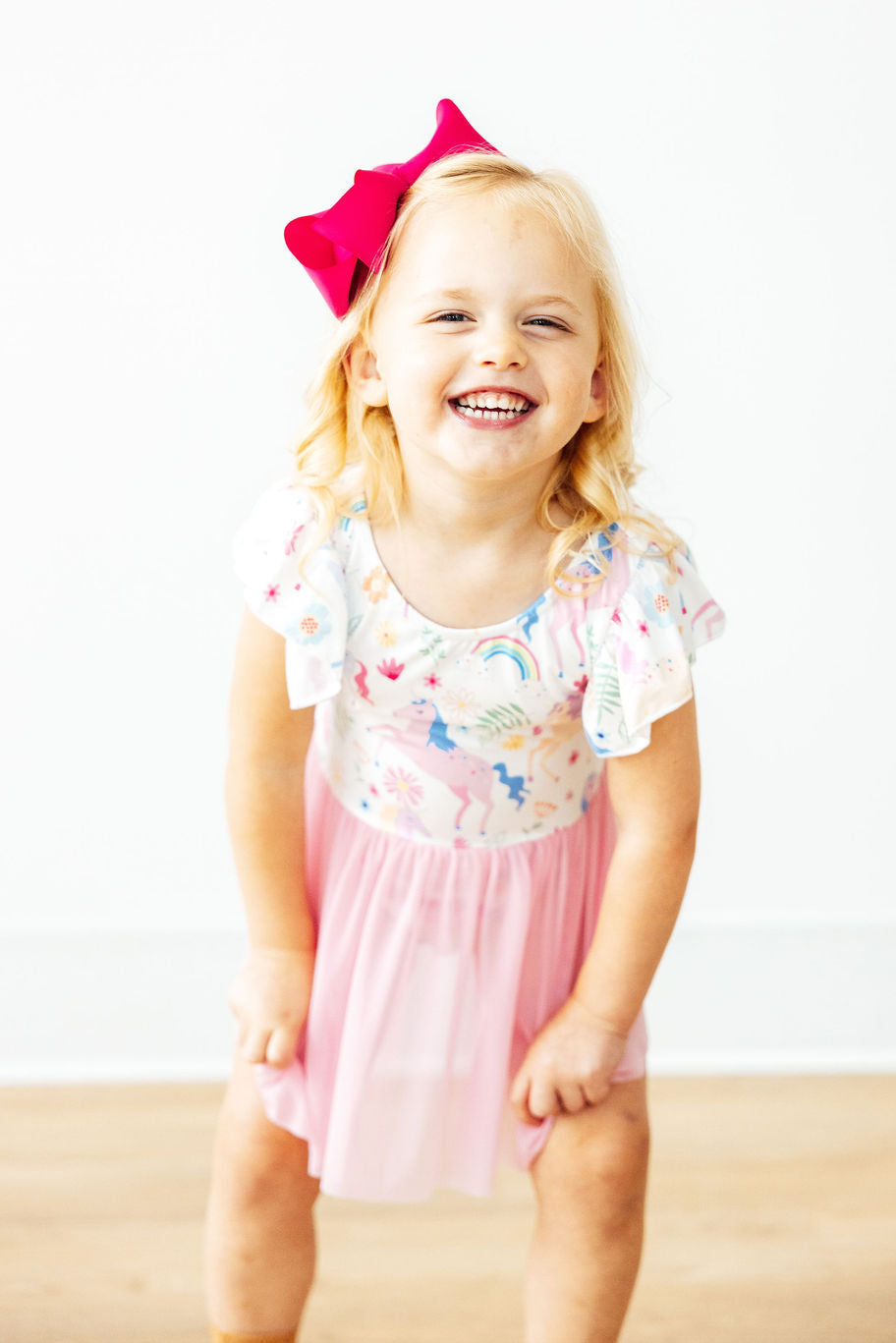 Mila & Rose Rainbow Vibes short-sleeve Twirl Leotard, additional product view 5