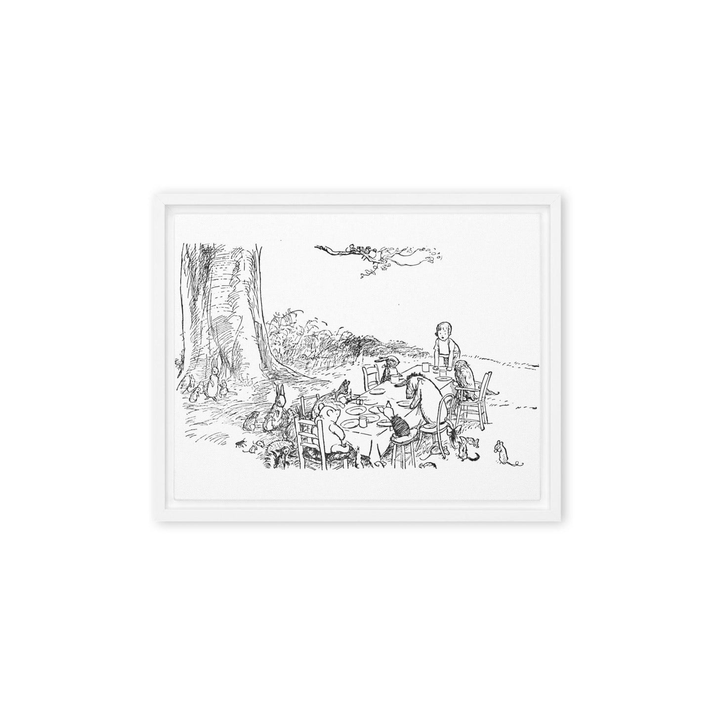 Classic Pooh - Picnic - Framed Canvas - Whippie's