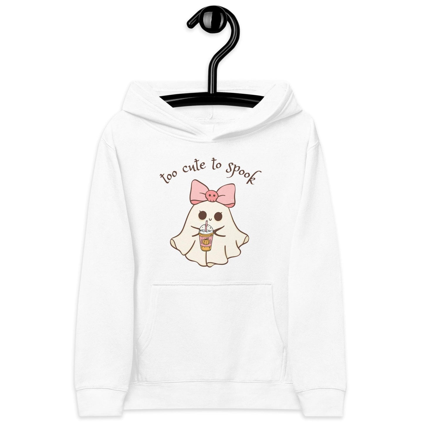 Too Cute to Spook Kids Fleece Hoodie - 👻💖 Stay Cozy and Spooky! 💖👻 - Whippie's