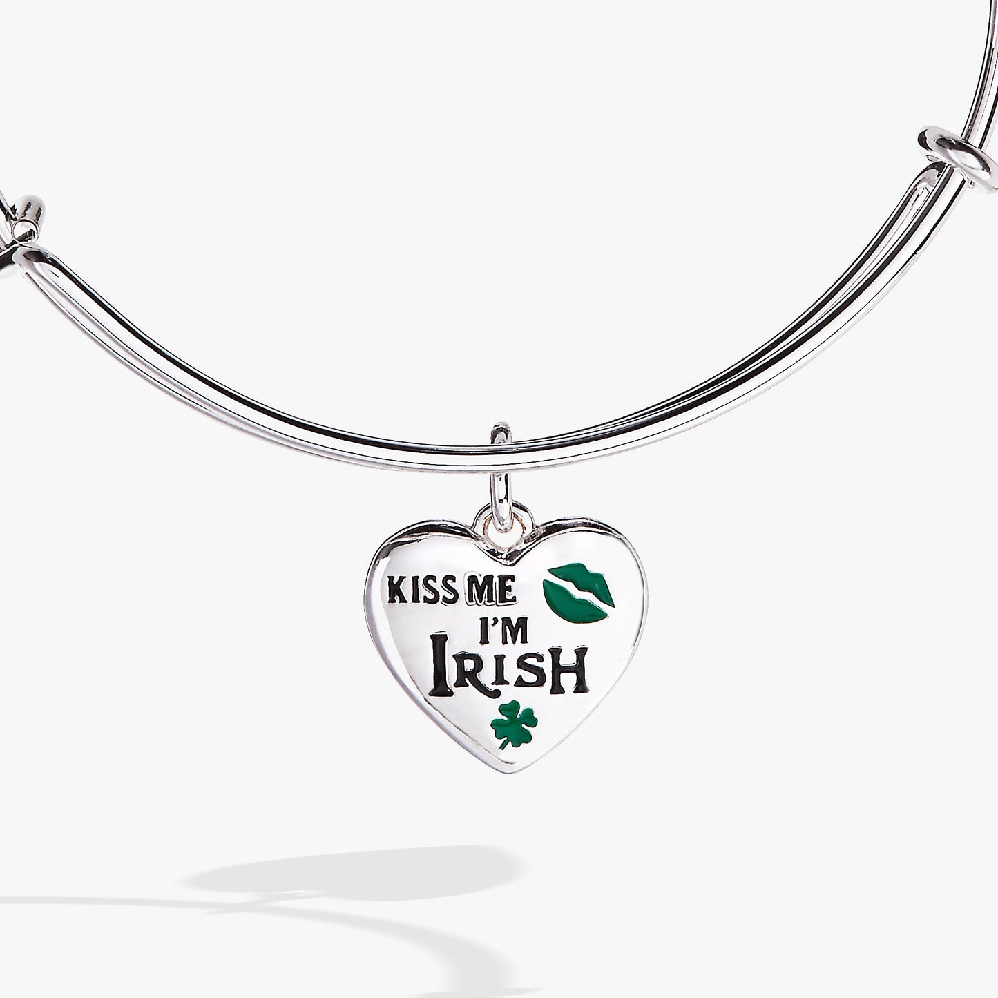 St. Patrick's Day Kiss Me I'm Irish Charm Bangle