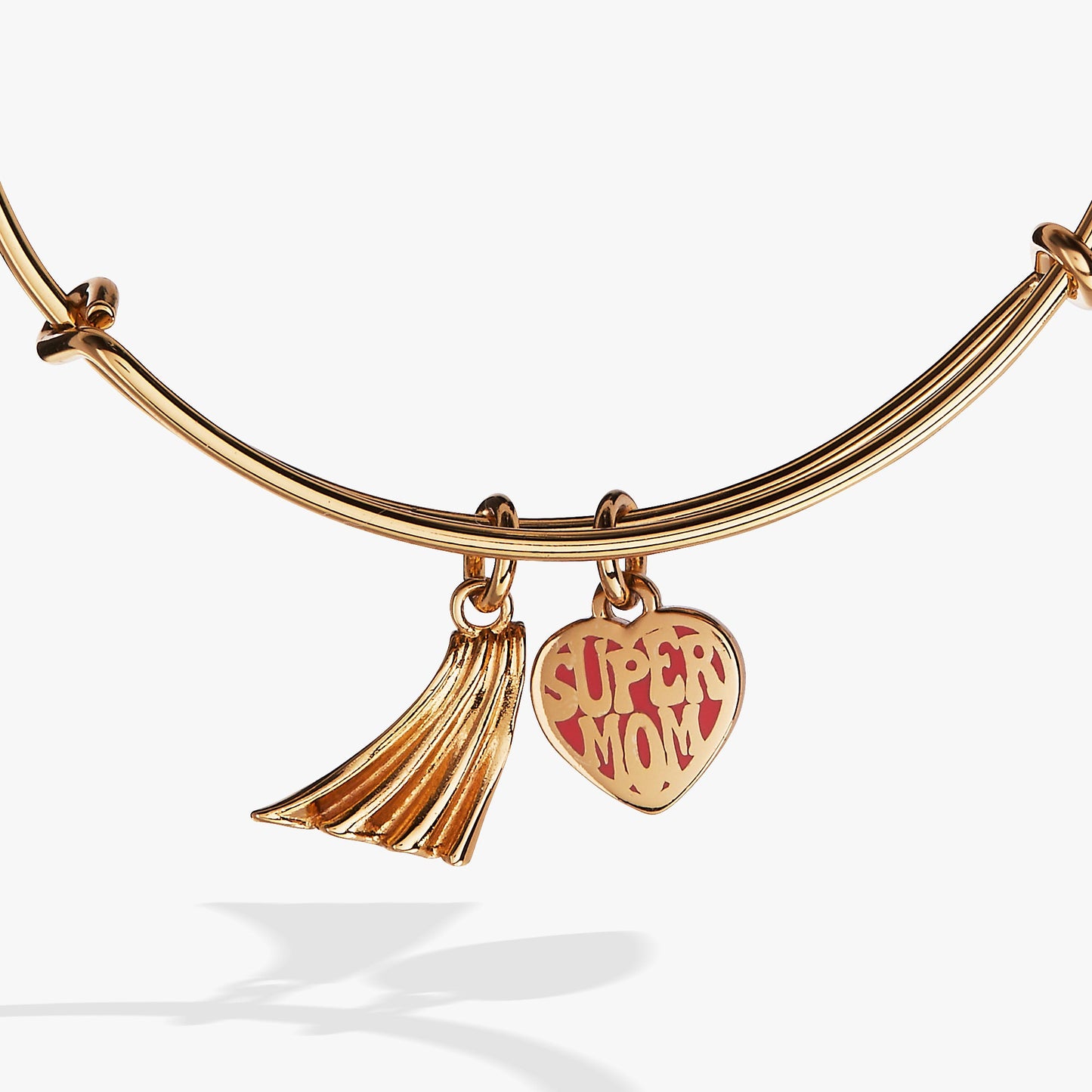Super Mom Heart and Cape Charm Bangle