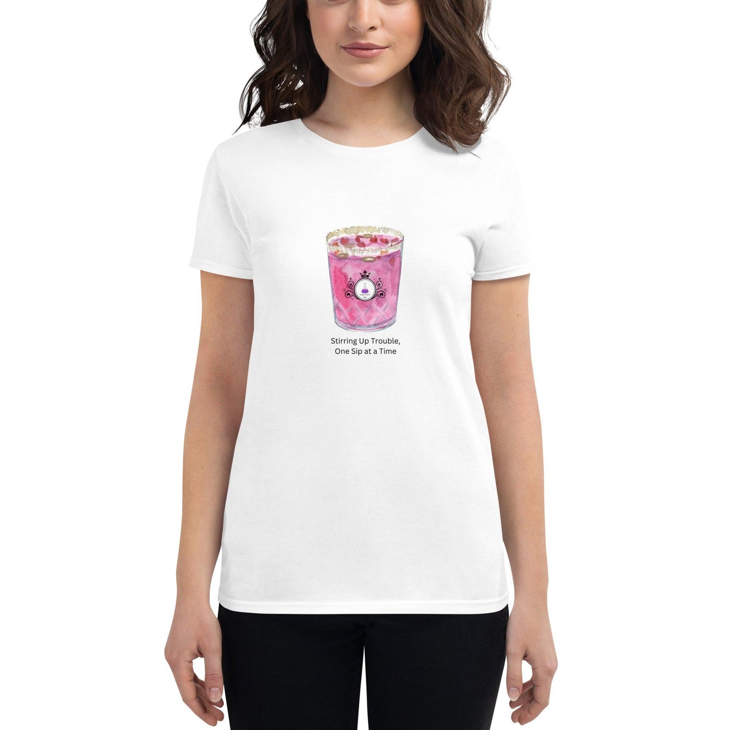 Stirring Up Trouble, One Sip at a Time - Women's short sleeve t-shirt - Whippie's