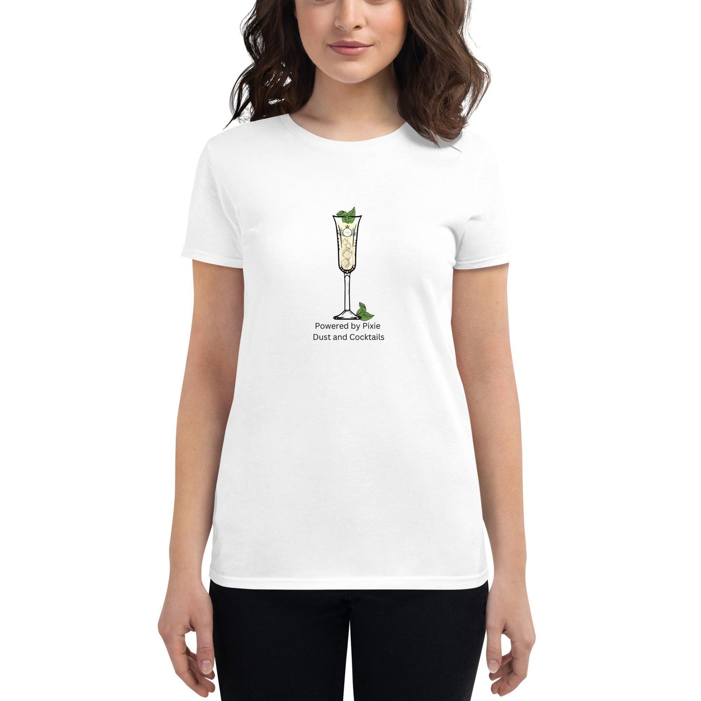 Tinkerbell, Powered by Pixie Dust and Cocktails - Women's short sleeve t-shirt - Whippie's