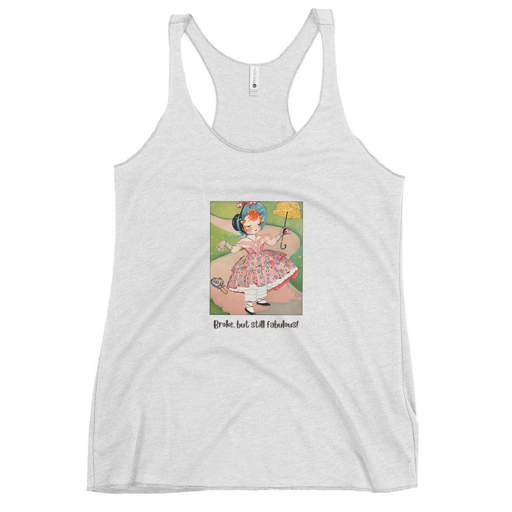 Nursery Rhyme - Lucy Locket "Broke but still Fabulous" Women's Racerback Tank - Whippie's