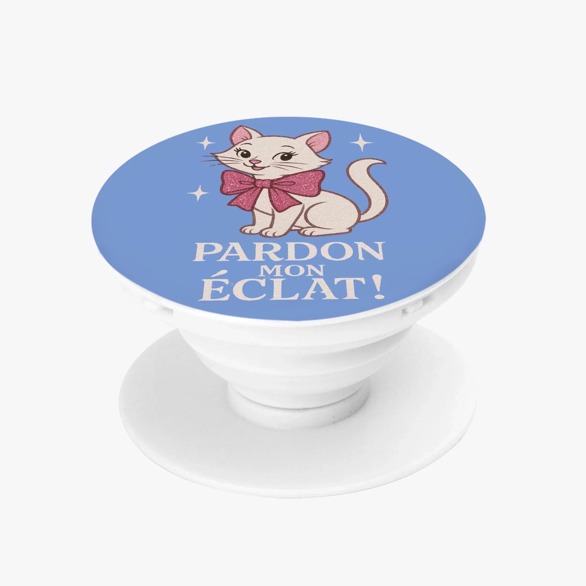 246. Pardon Mon Éclat (Excuse My Sparkle) Cat Phone Grip & Stand - Whippie's