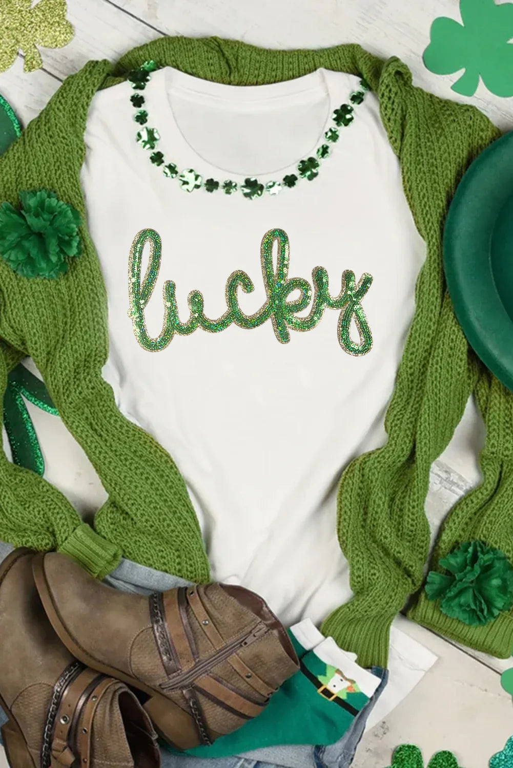 Lucky Tee | Sequin St. Patrick’s Day Top