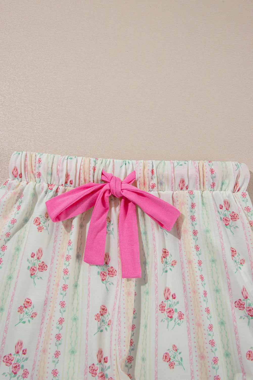 Contrast Piping Cute Pajamas | Cherries, Polka Dot, White Floral, Pink Floral