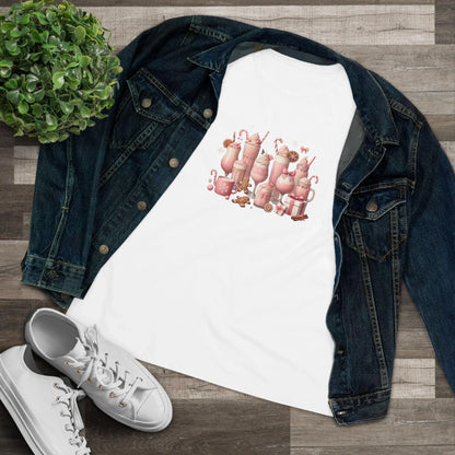 💖☕ Pretty in Pink Holiday Coffee ❄️🎀 - Women's Softstyle Tee - Whippie's
