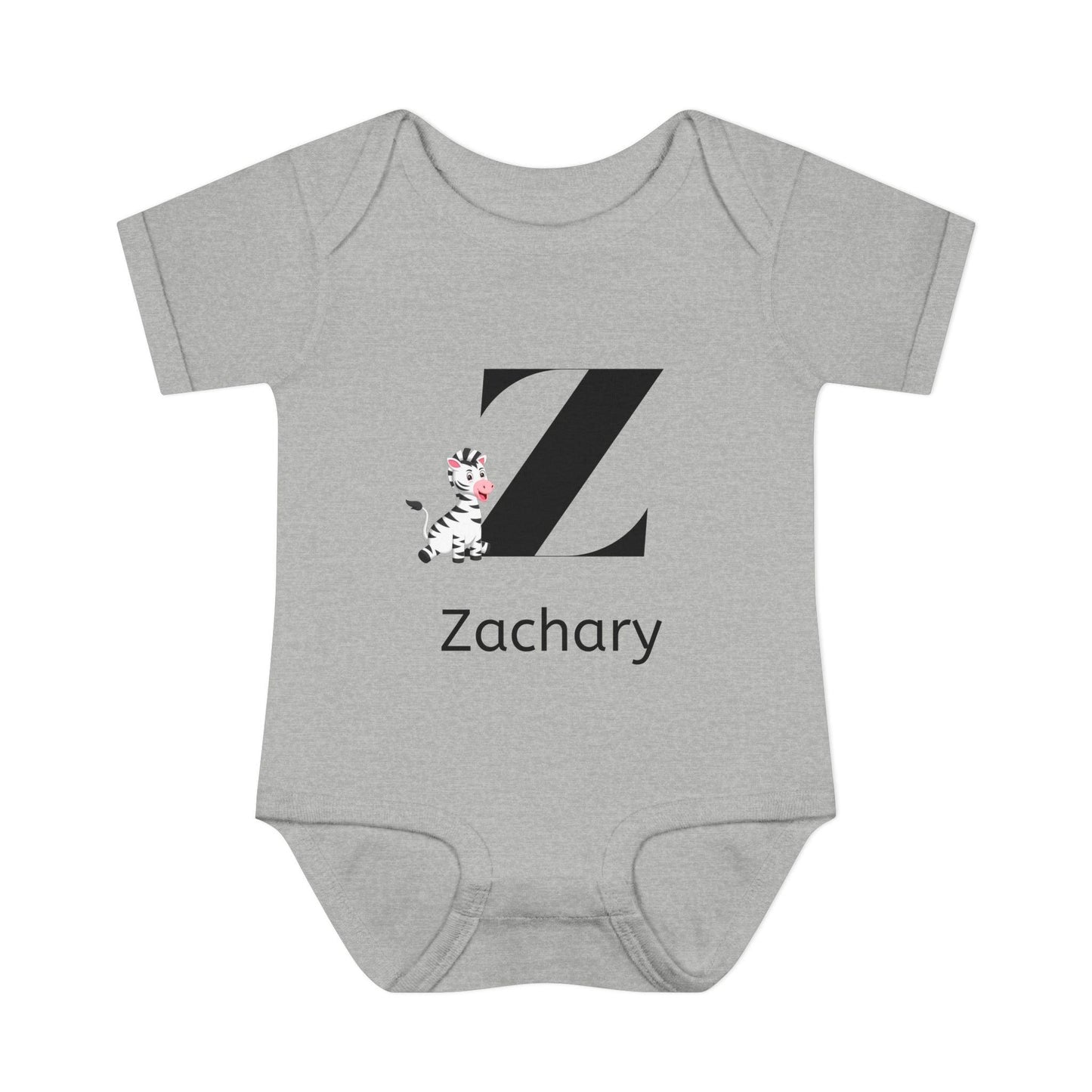 Alphabet Adventures: Letter Z - Zany Zebra Baby Onesie - Personalizable - Whippie's