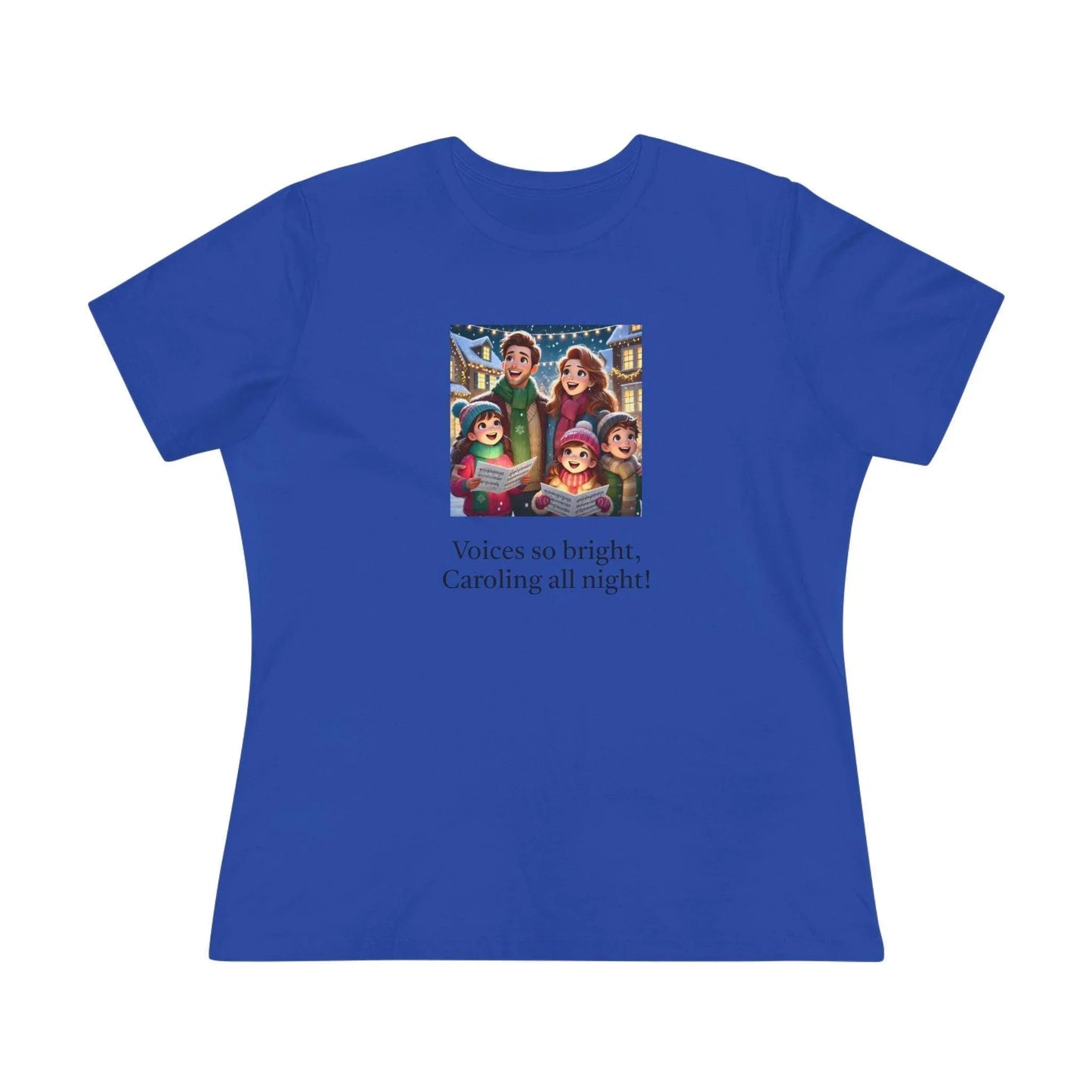 Voices so bright, Caroling all night! - Women's Softstyle Tee - Whippie's