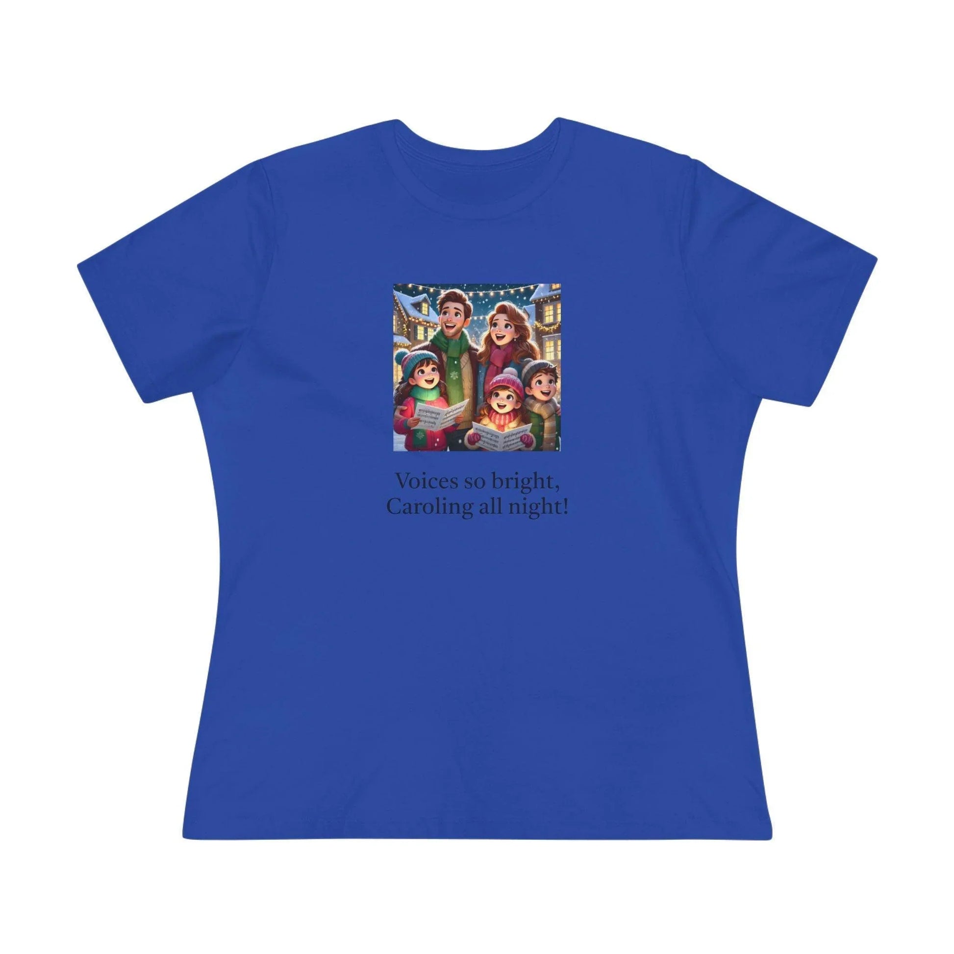 Voices so bright, Caroling all night! - Women's Softstyle Tee - Whippie's