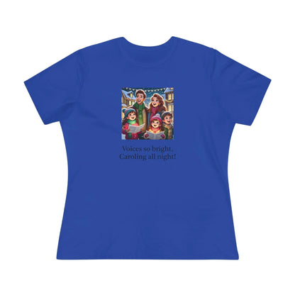 Voices so bright, Caroling all night! - Women's Softstyle Tee - Whippie's