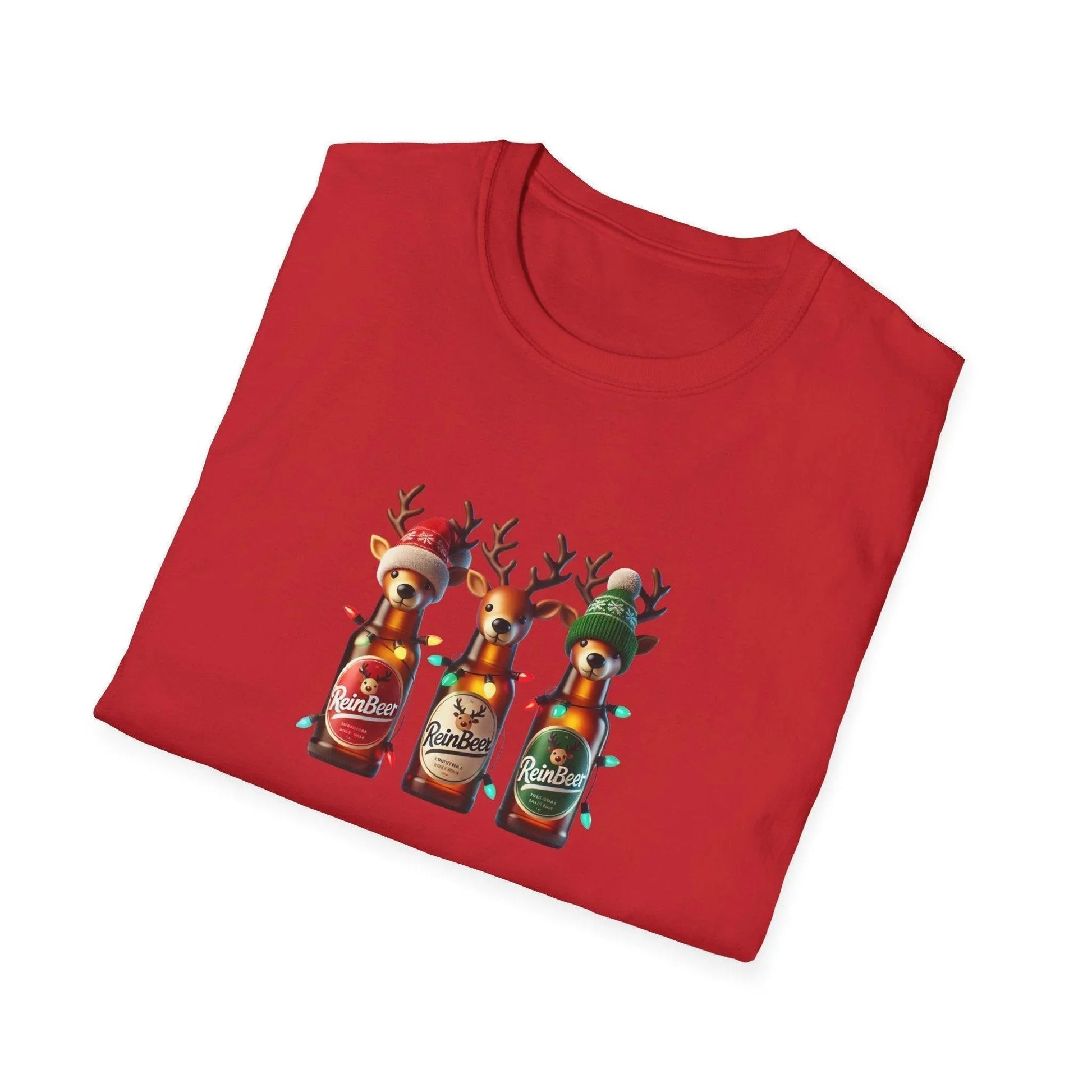 Reinbeer: The 🍻 Official Beverage of the Reindeer Games 🦌 - Unisex Softstyle T-shirt - Whippie's