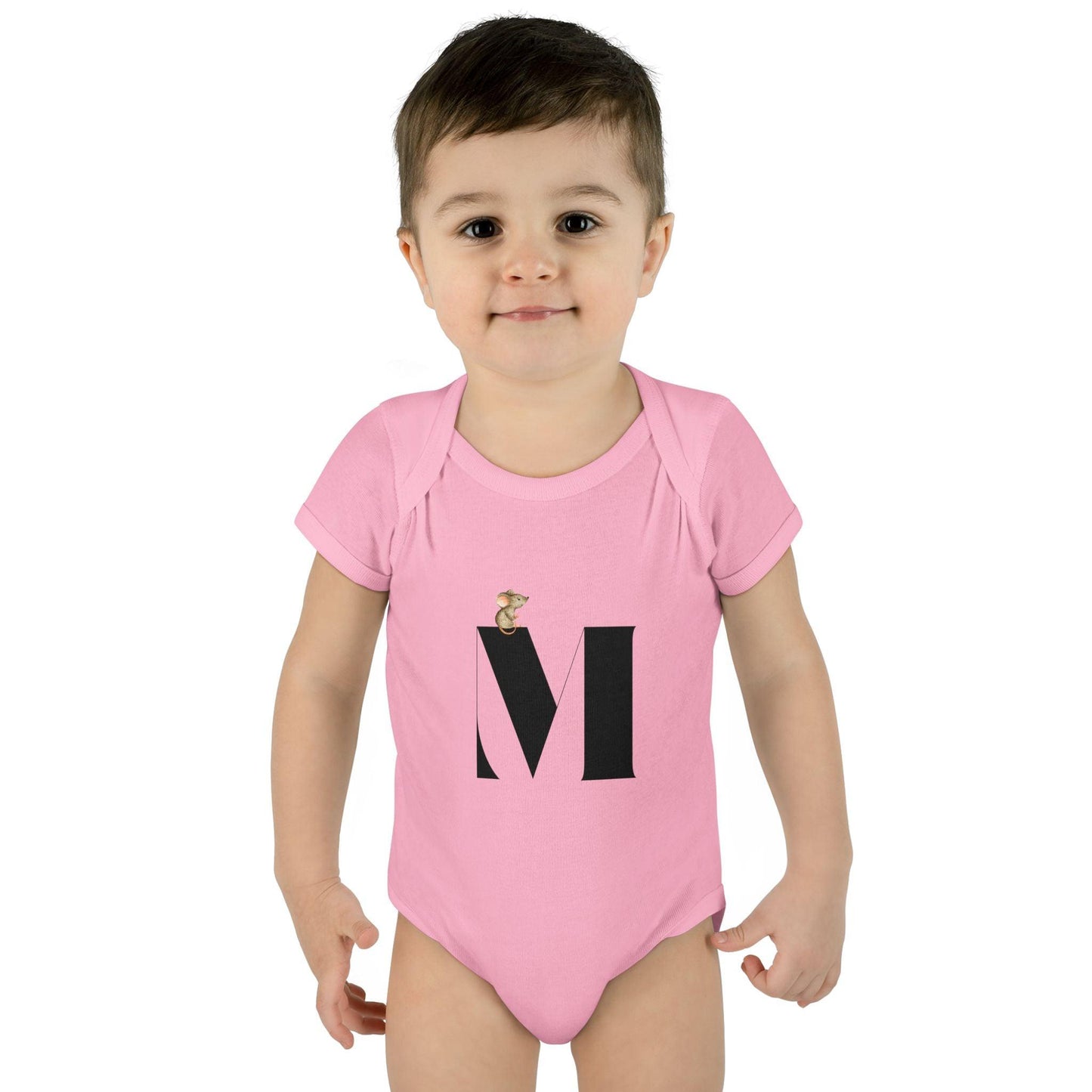 Alphabet Adventures: Letter M - Mini Mouse Baby Onesie M is for Mini Mouse! - Whippie's
