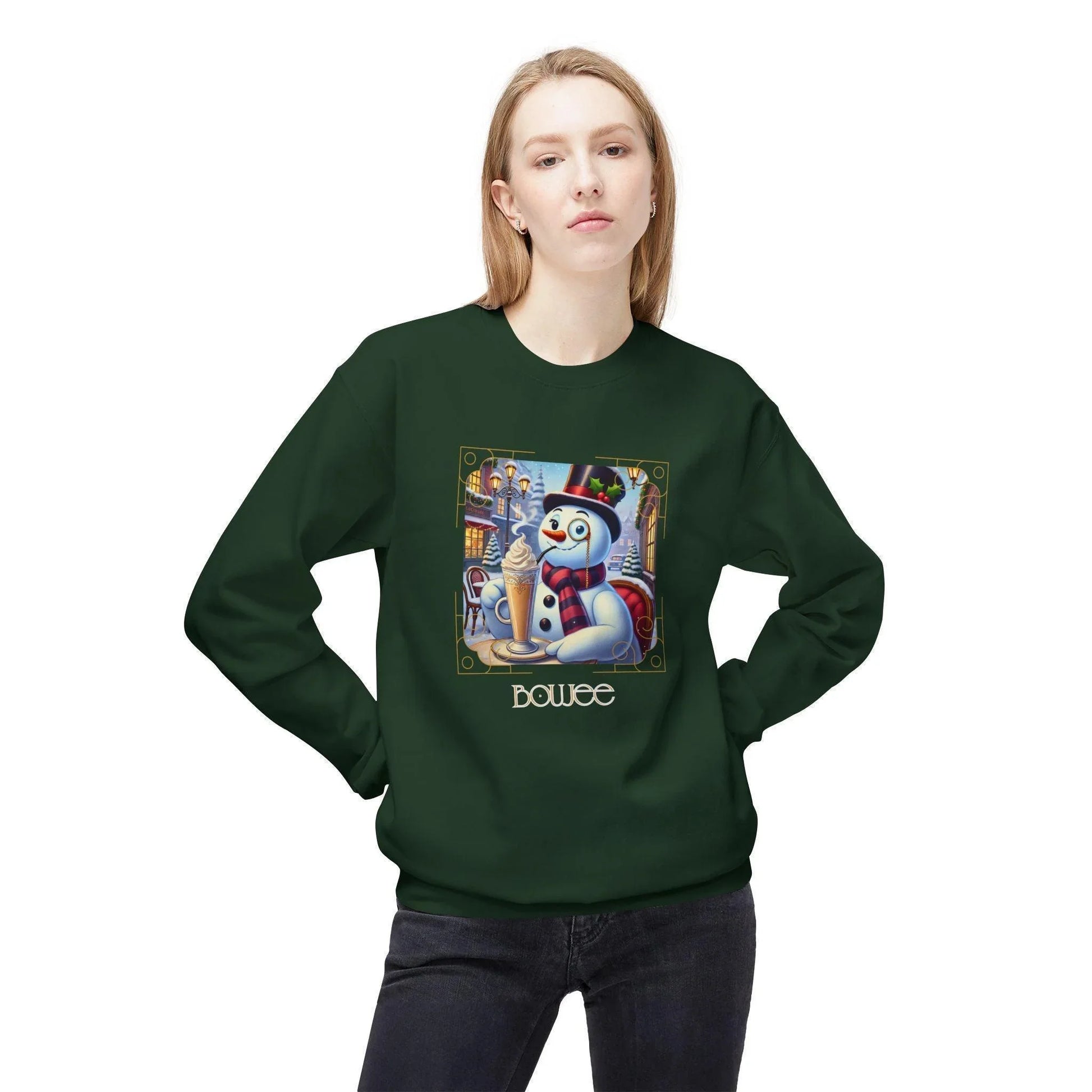 ☃️ Boujee Snowman ☕ Unisex Fleece Sweatshirt ✨ - Whippie's