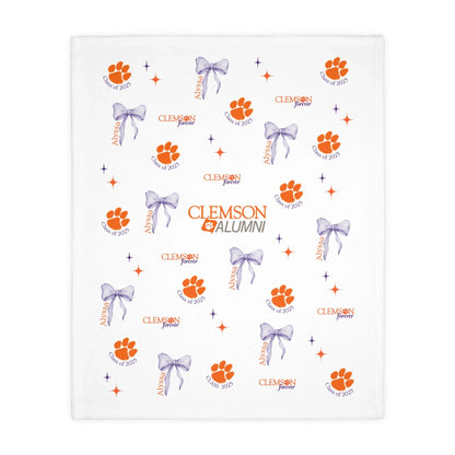 Graduation 2025 Paw Print Velvet Blanket - Personalizable - Whippie's