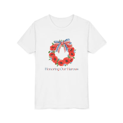 Memorial Day 'Honoring Our Heroes' Wreath - Youth T-shirt - Whippie's