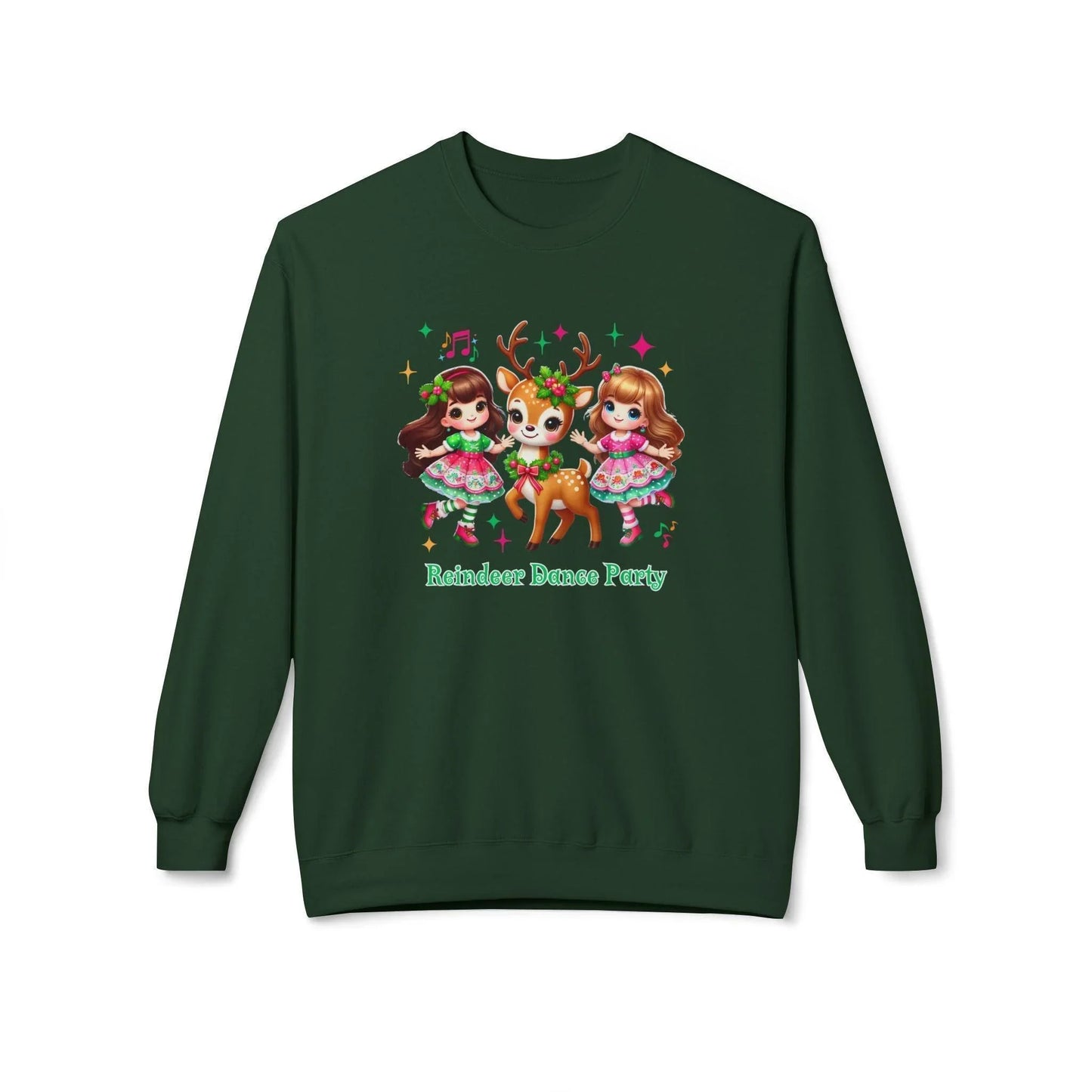 Reindeer Dance Party 🦌 Unisex Fleece Sweatshirt 🎄🎁 - Whippie's