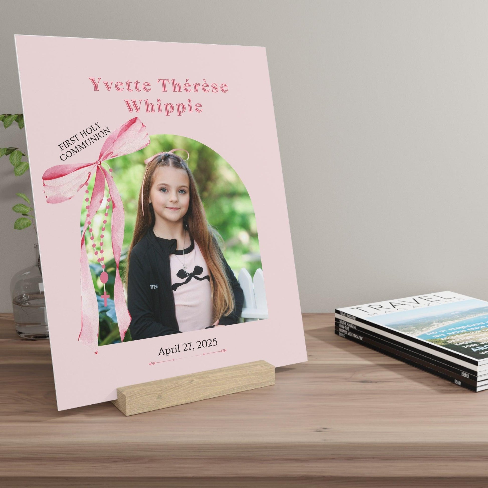 Personalized First Holy Communion Gallery Board with Stand - Whippie's