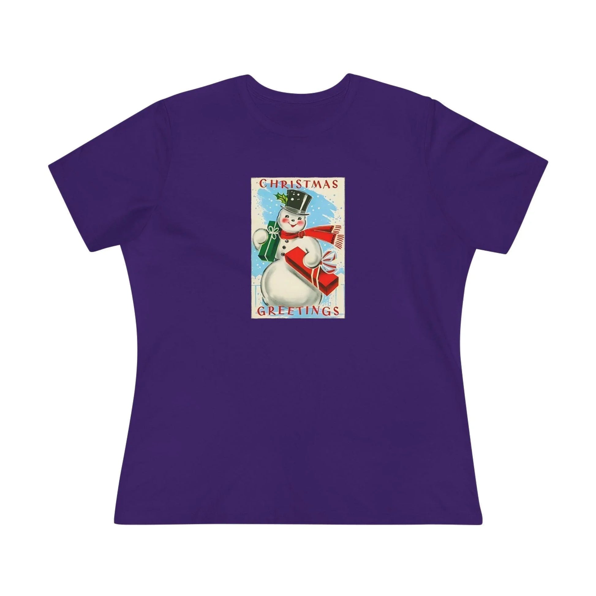 Christmas Greetings - Snowman - Women's Tee - Whippie's